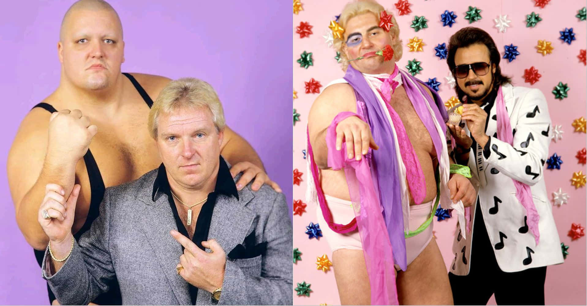 American Professional Wrestler Adrian Adonis And Jimmy Hart Wallpaper