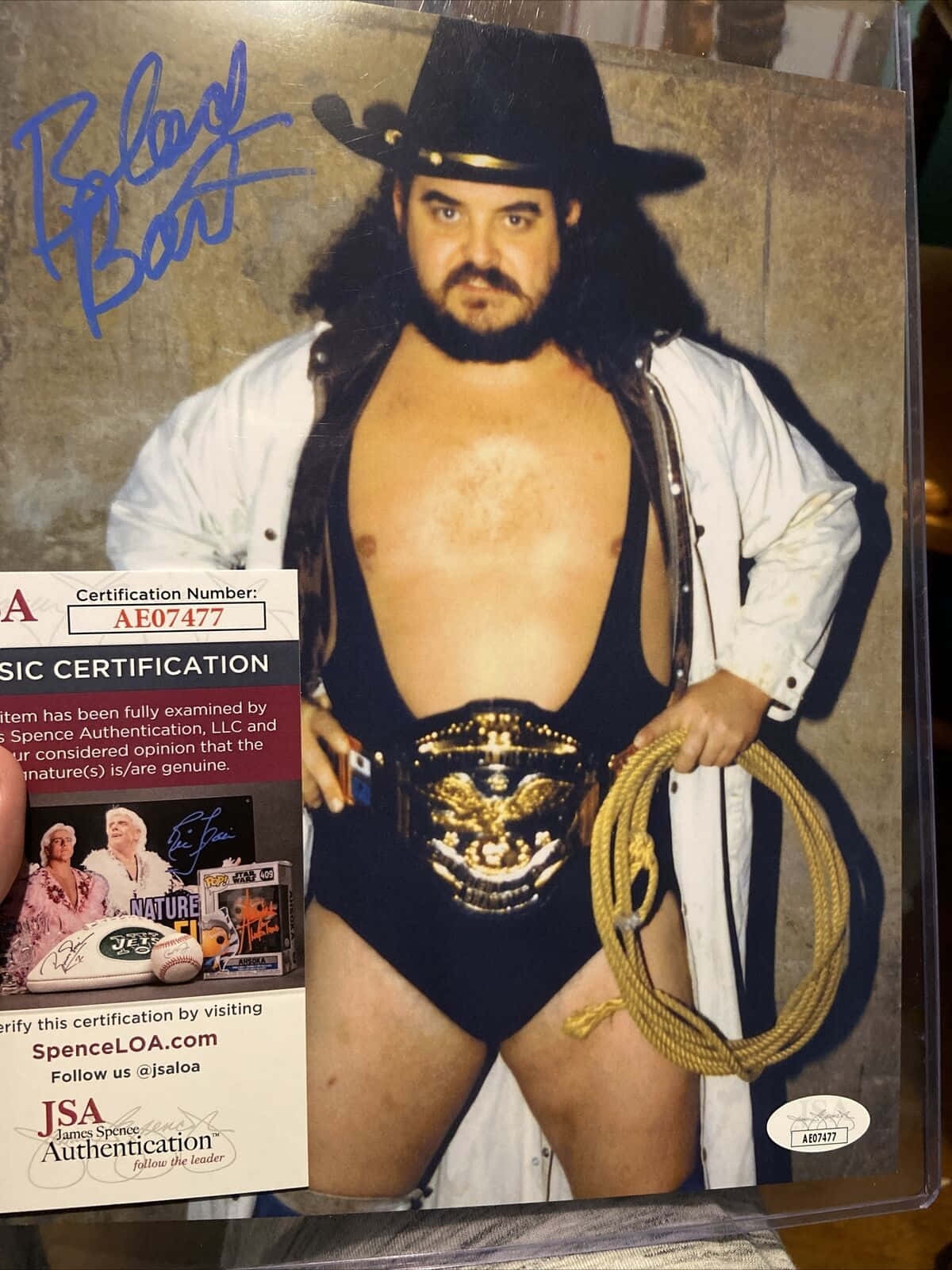 American Professional Wrestler Black Bart Autograph Wallpaper
