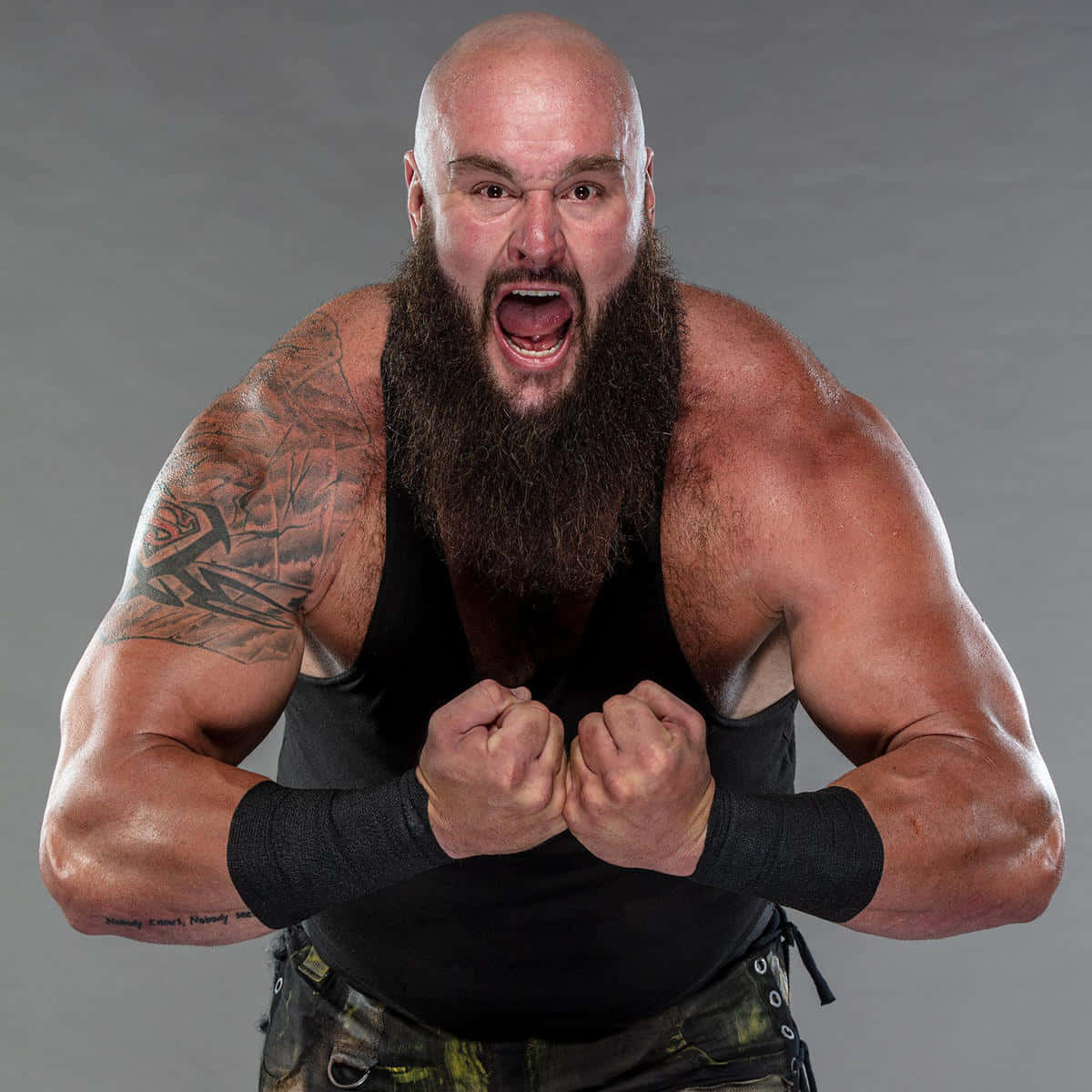 American Professional Wrestler Braun Strowman Photoshoot Background