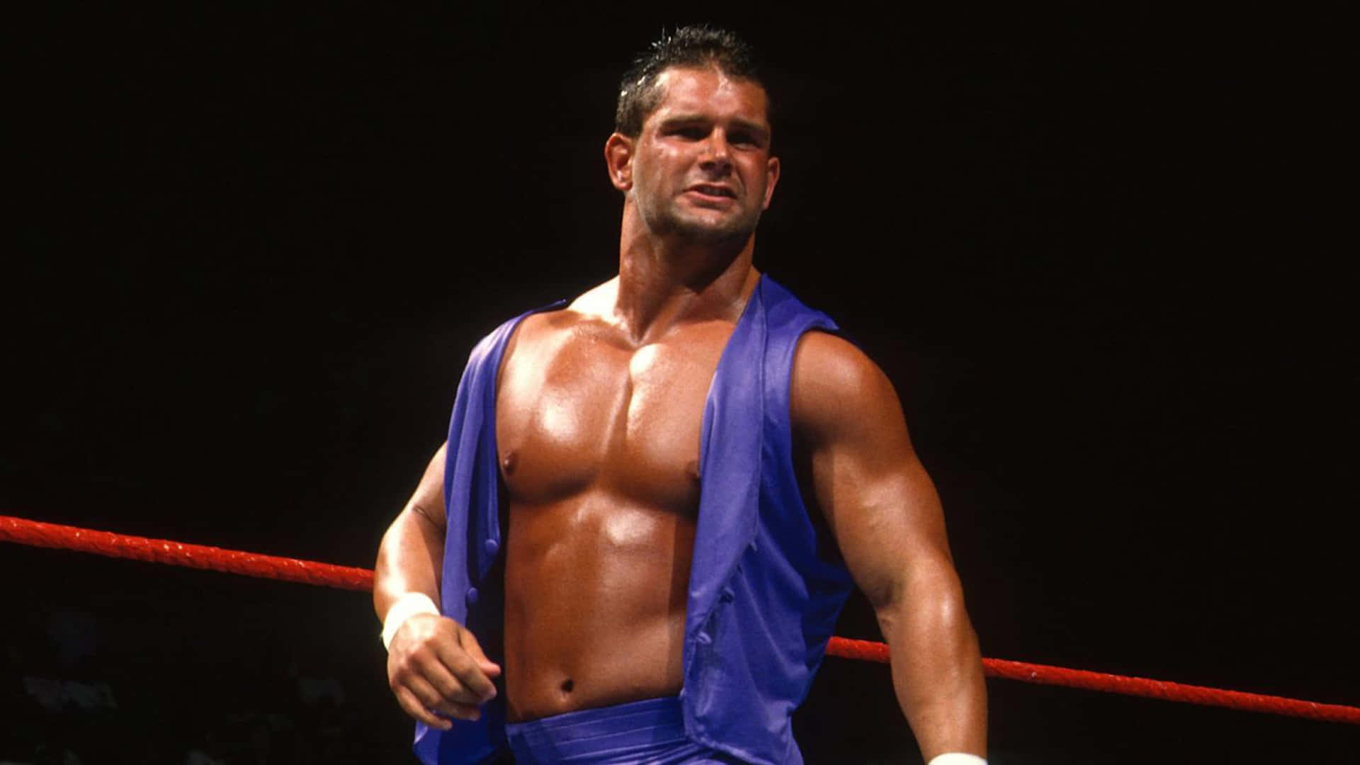 American Professional Wrestler Brian Christopher In Blue Wallpaper