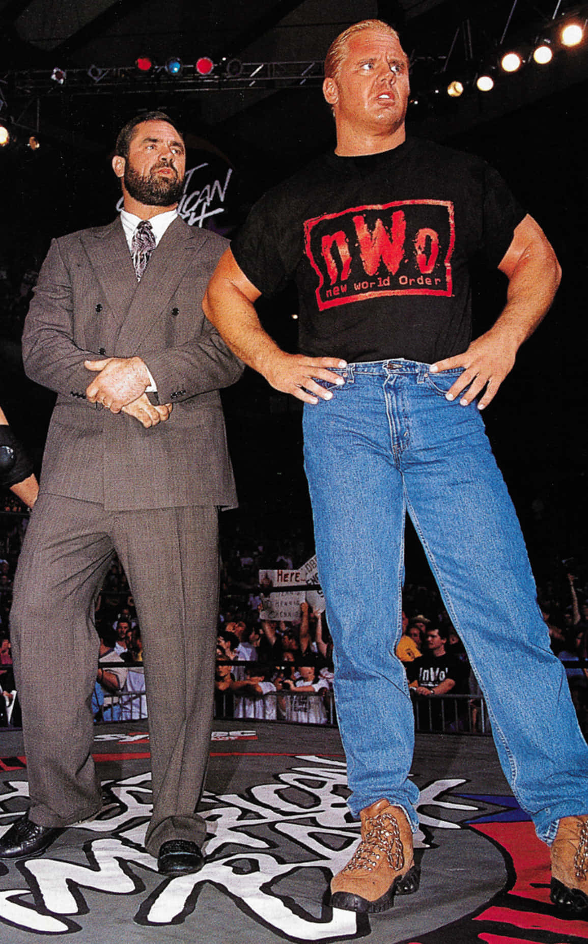 American Professional Wrestler Curt Hennig With Rick Rude Wallpaper