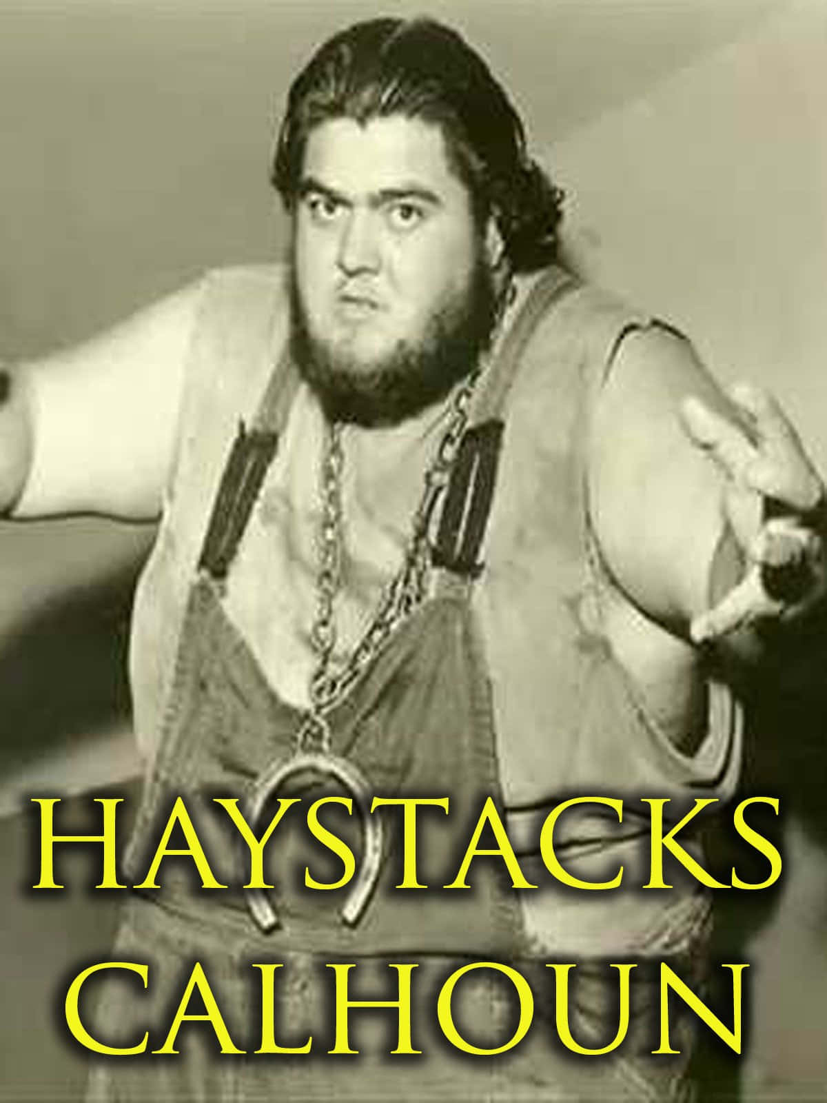 American Professional Wrestler Haystacks Calhoun Old Photo Session Wallpaper