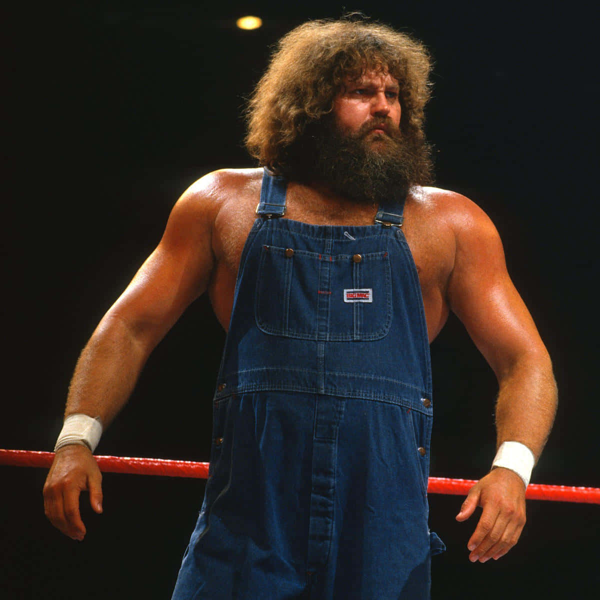American Professional Wrestler Hillbilly Jim Wearing Overalls Wallpaper