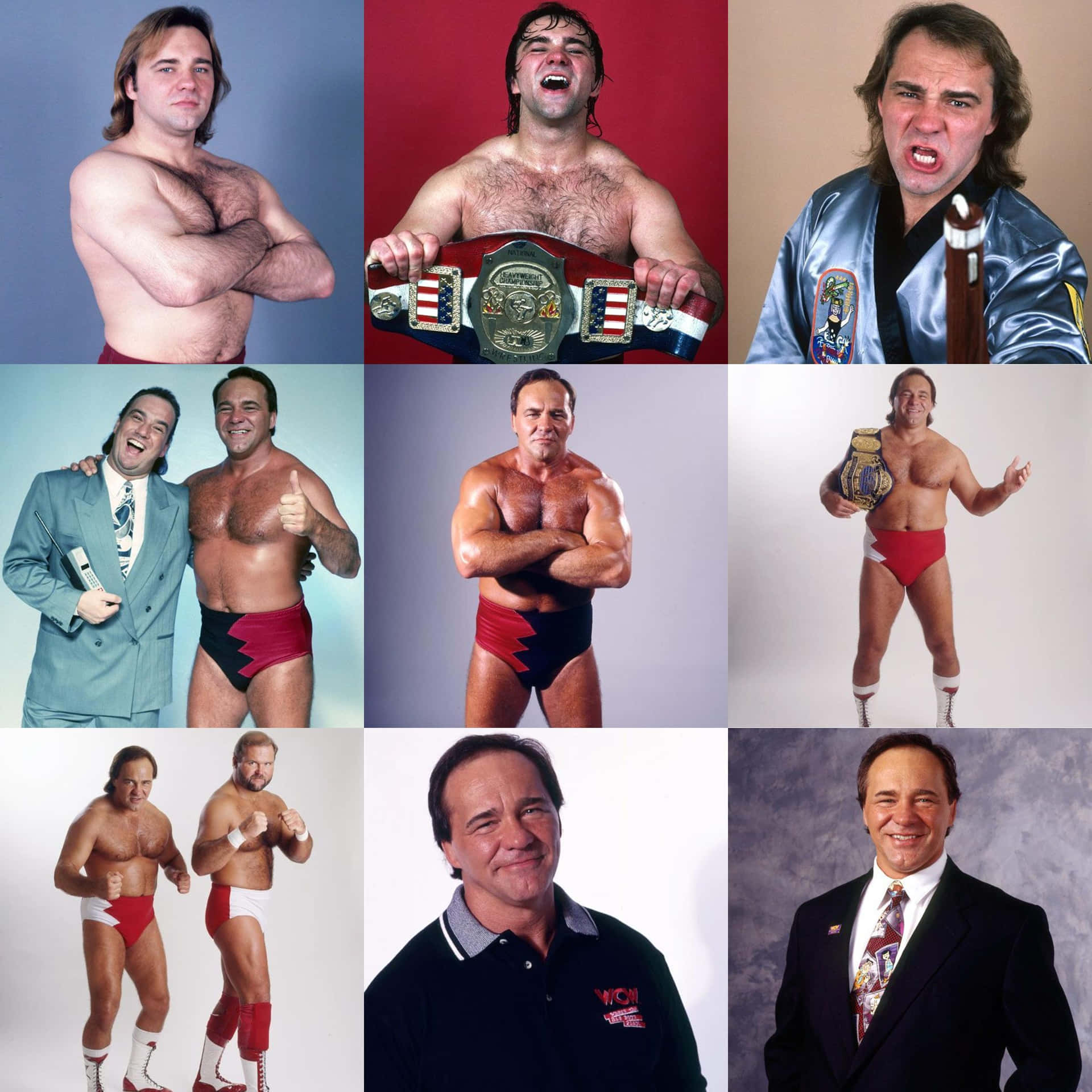 Amerikanischerprofi-wrestler Larry Zbyszko Collage Wallpaper