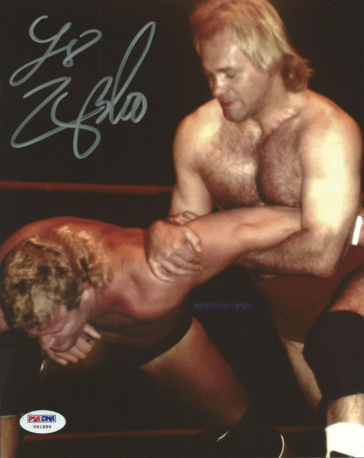 Amerikanischerprofi-wrestler Larry Zbyszko Unterschriebenes Foto Wallpaper