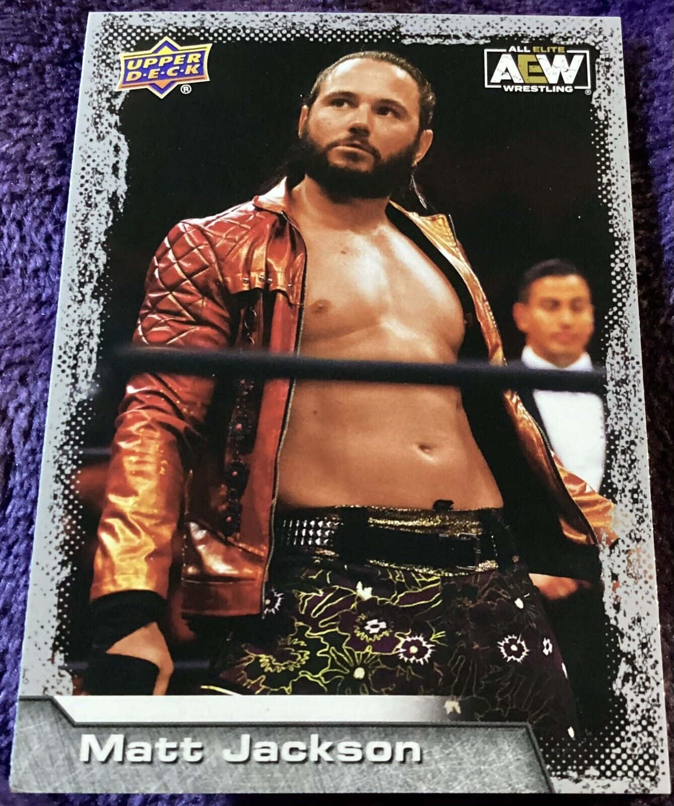 American Professional Wrestler Matt Jackson Upper Deck Trading Card Background