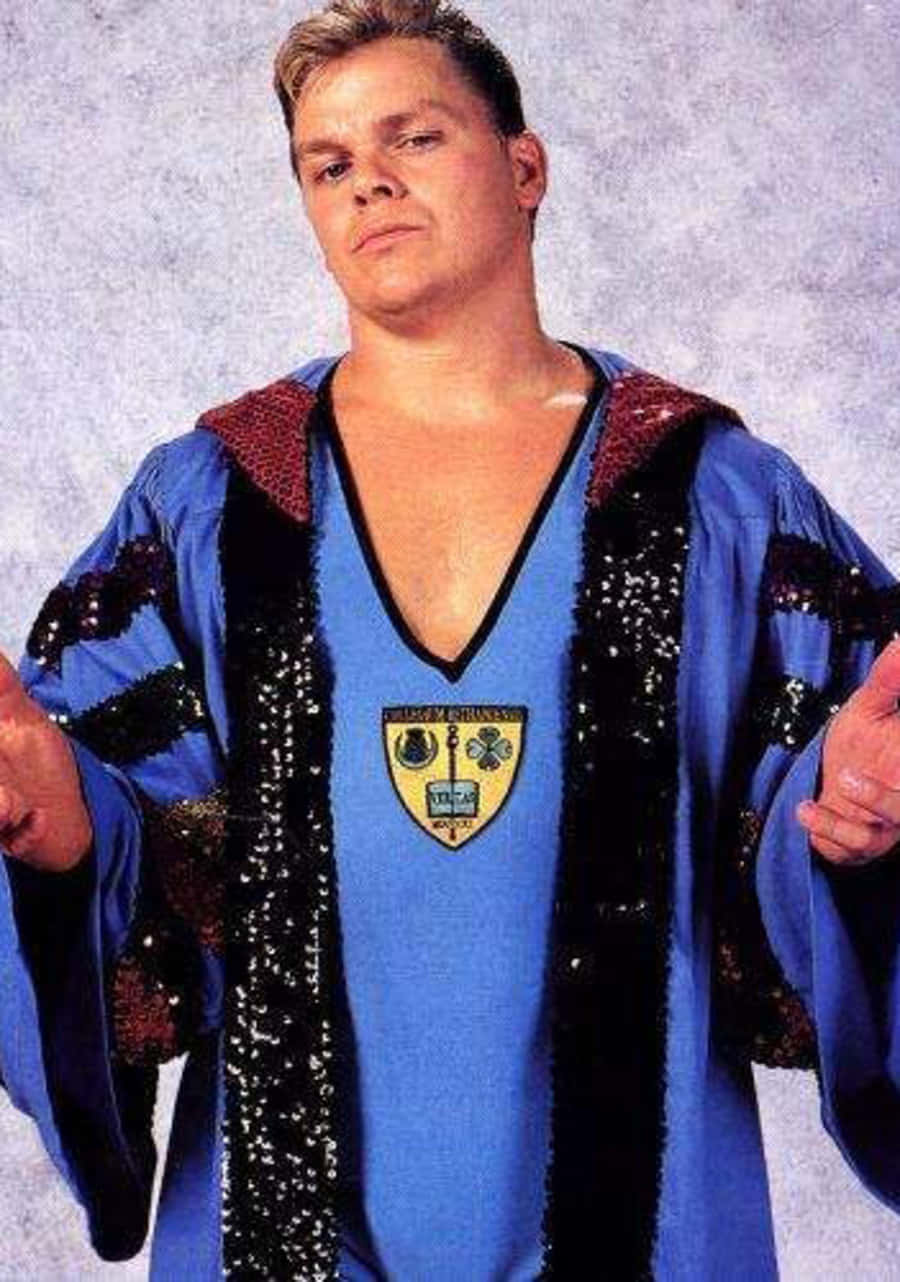 Amerikanischerprofi-wrestler Shane Douglas Im Blauen Singlet Wallpaper