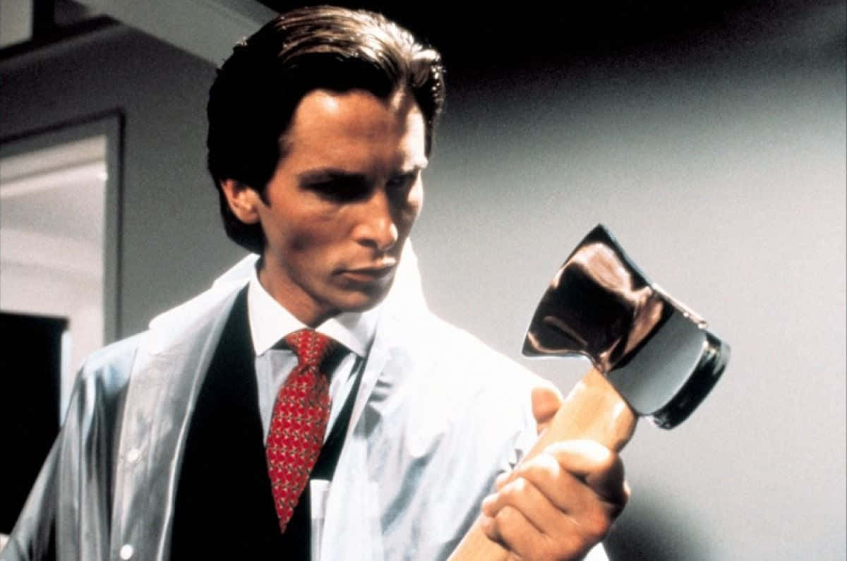 American Psycho With Ax HD Wallpaper