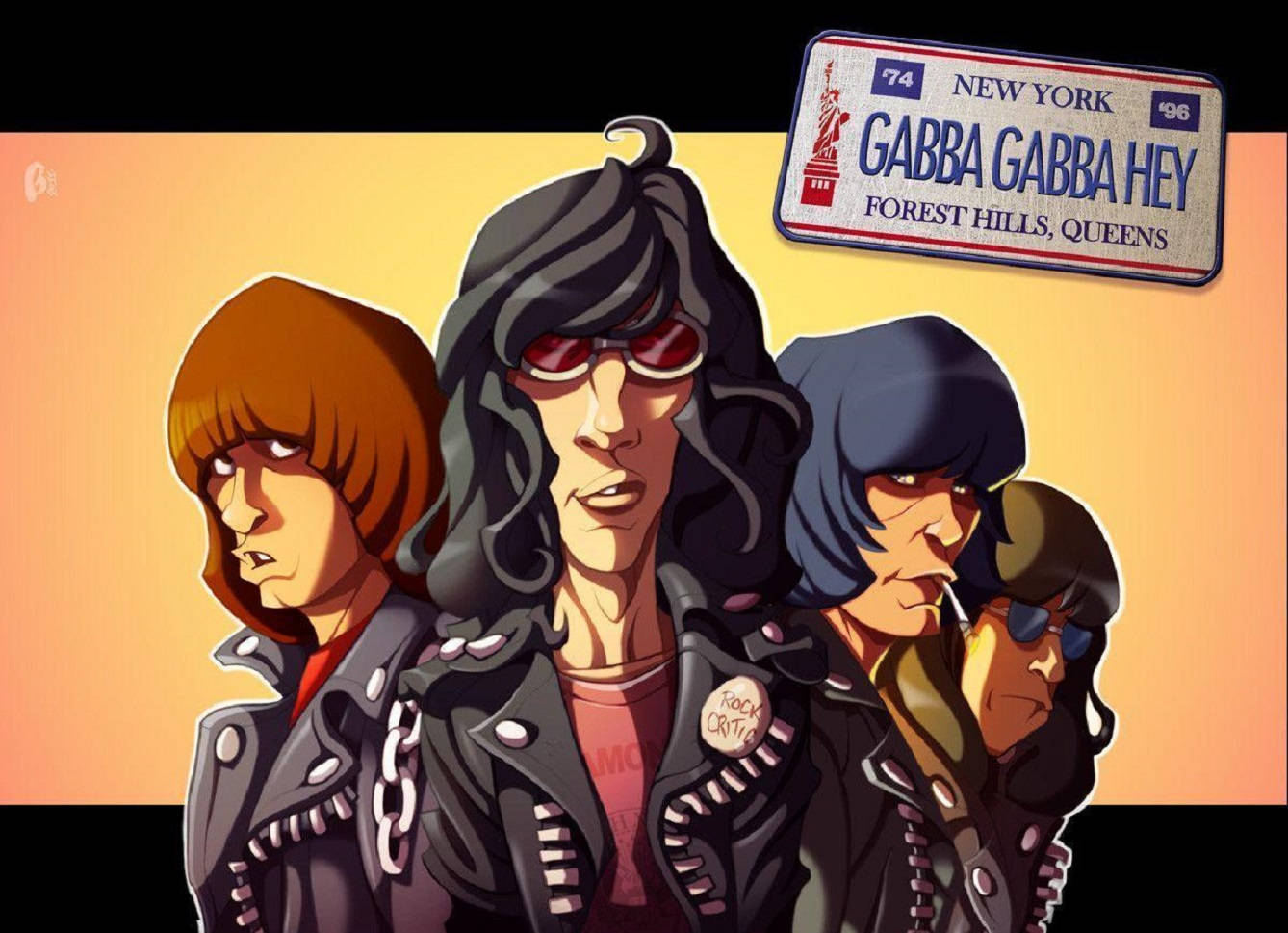Digitalekunst Des Amerikanischen Punk-rock-bands Ramones Wallpaper