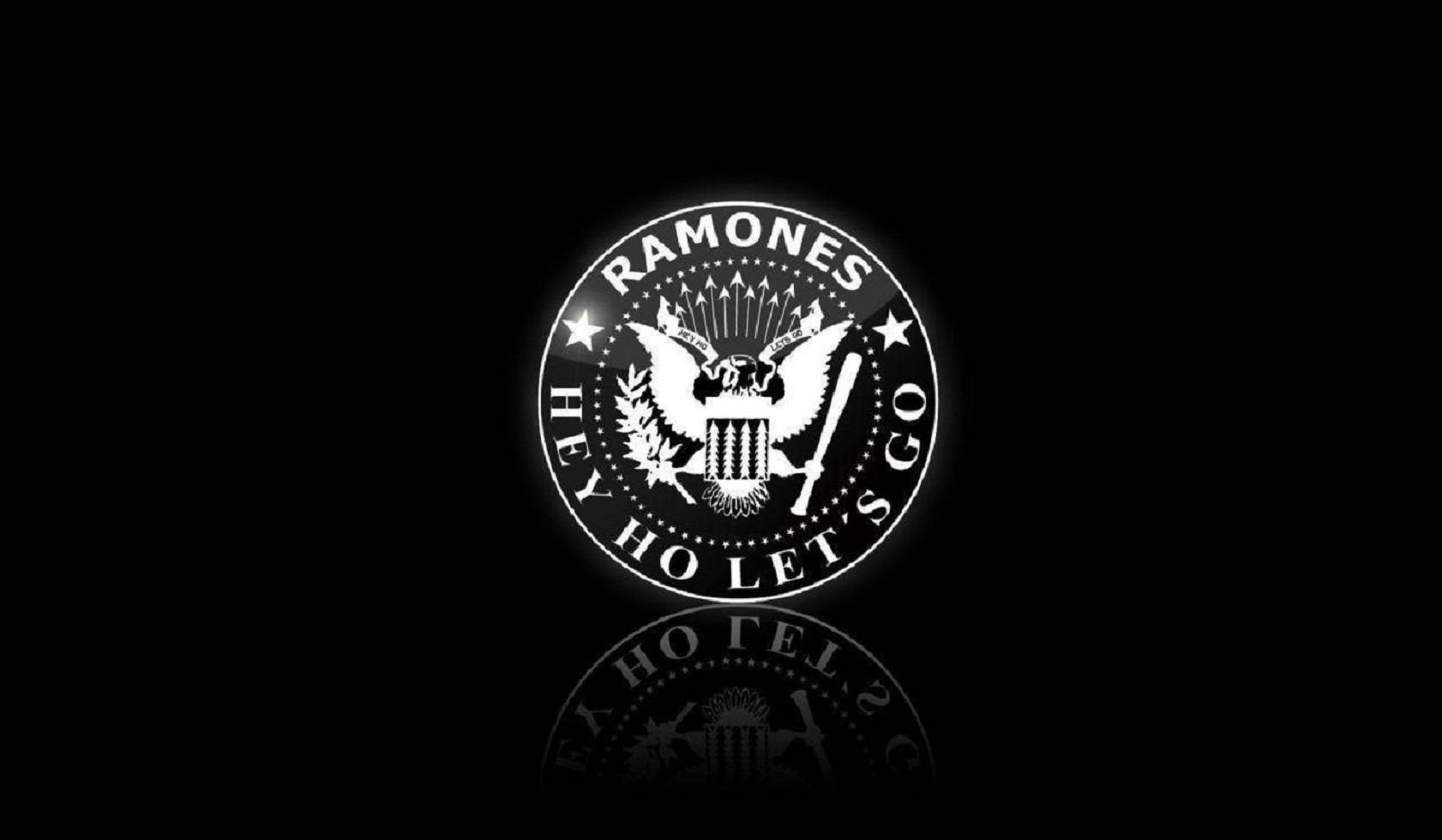 Amerikanischepunkrock-band Ramones Weißer Adler-logo Wallpaper