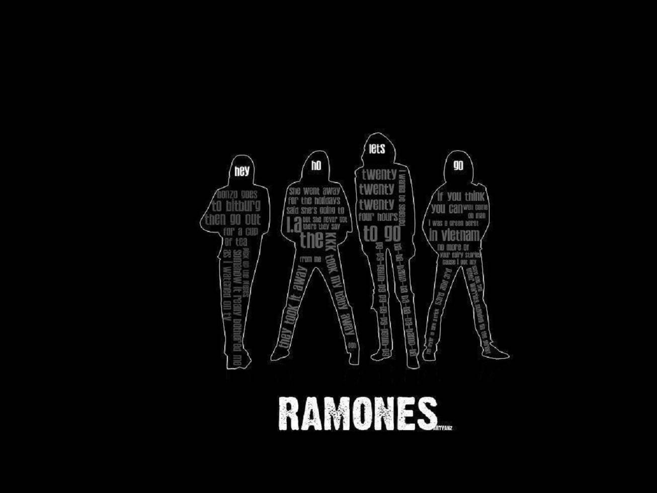 American Punk Rock Group Ramones Vector Art Wallpaper