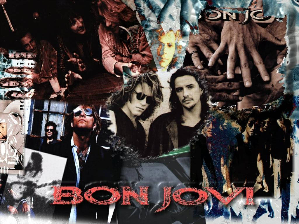 American Rock Band Bon Jovi Grunge Poster Wallpaper