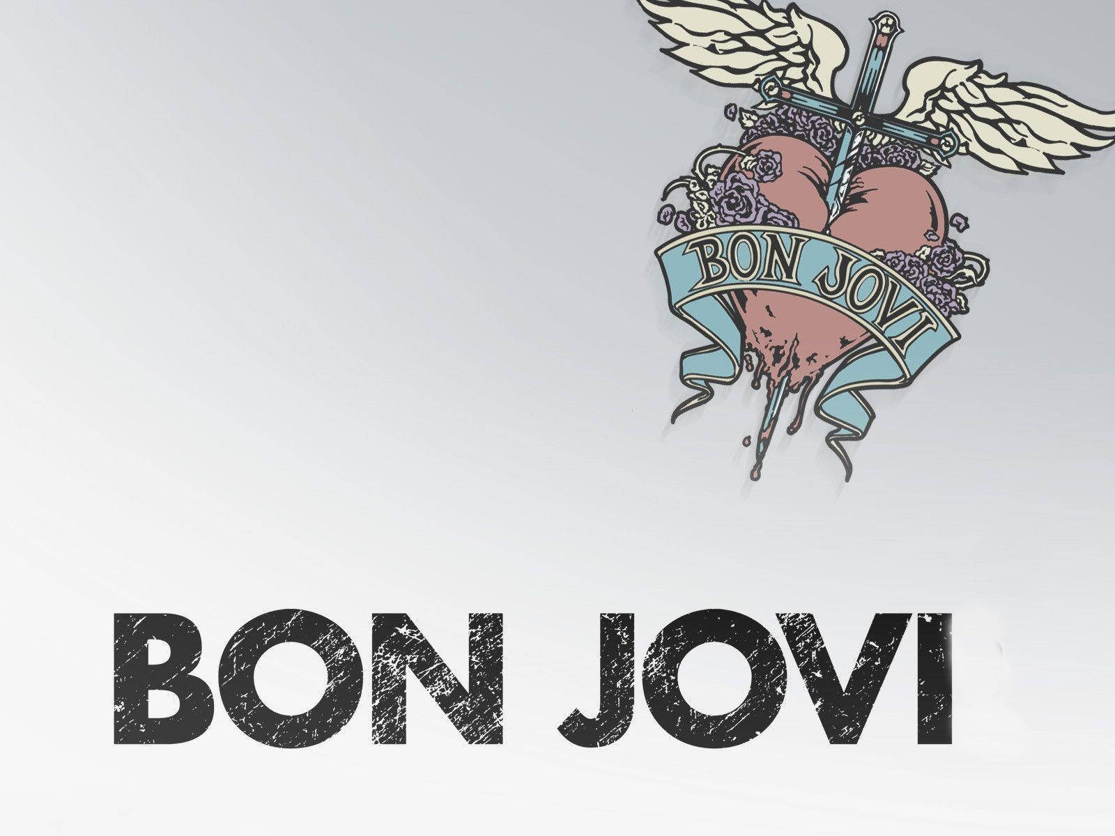 Bandaamericana De Rock Bon Jovi Logotipo Fanart. Papel de Parede