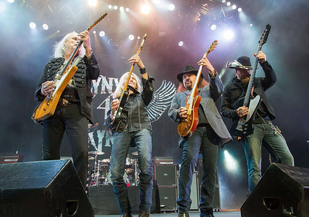 Banddi Rock Americana Lynyrd Skynyrd Chitarristi Sfondo