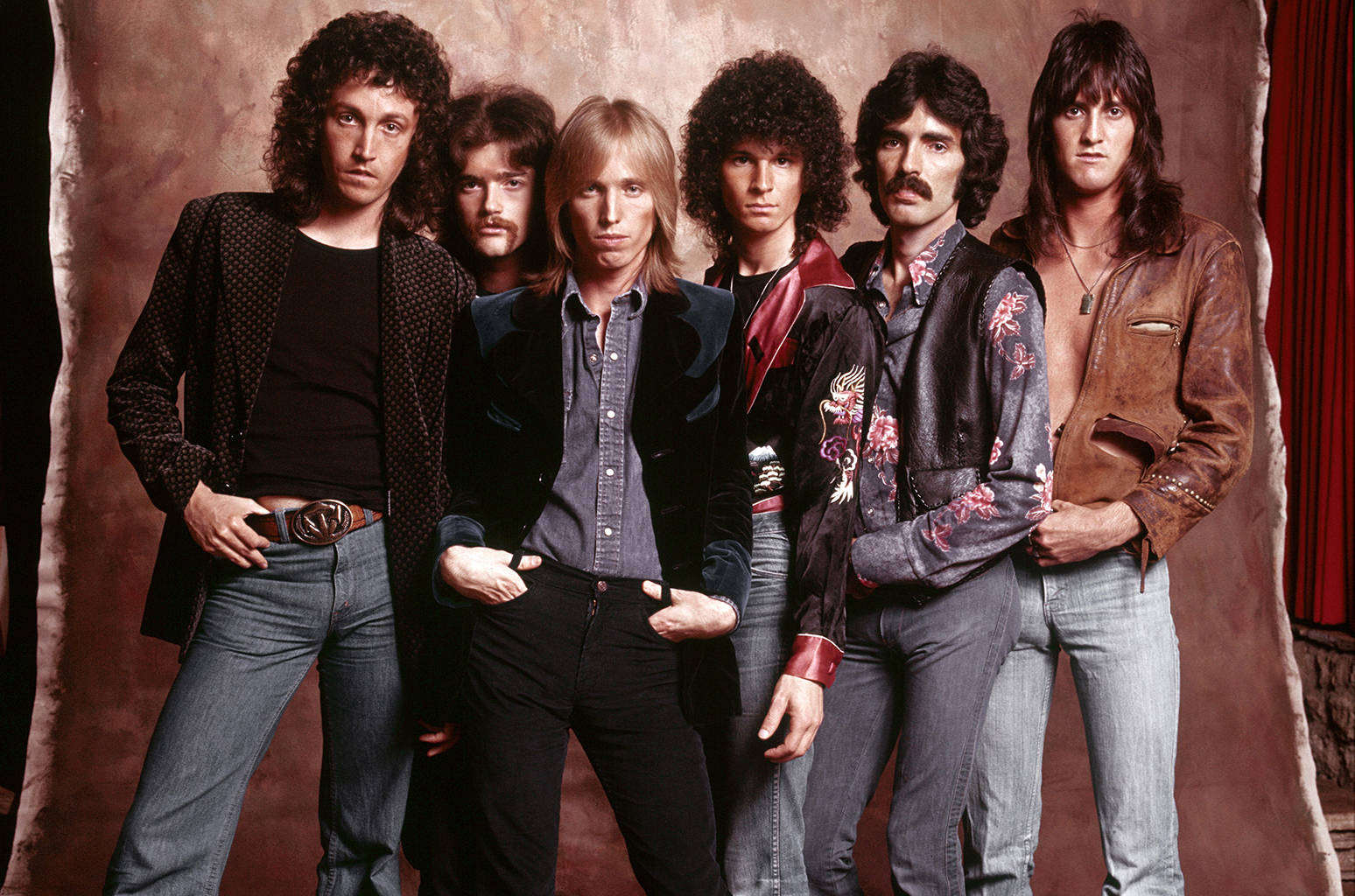 Amerikansk rockband Tom Petty og The Heartbreakers Vintage portræt Wallpaper