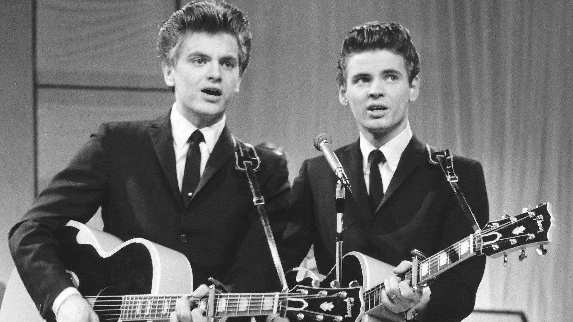 Everly Brothers Performing in 1960 Wallpaper