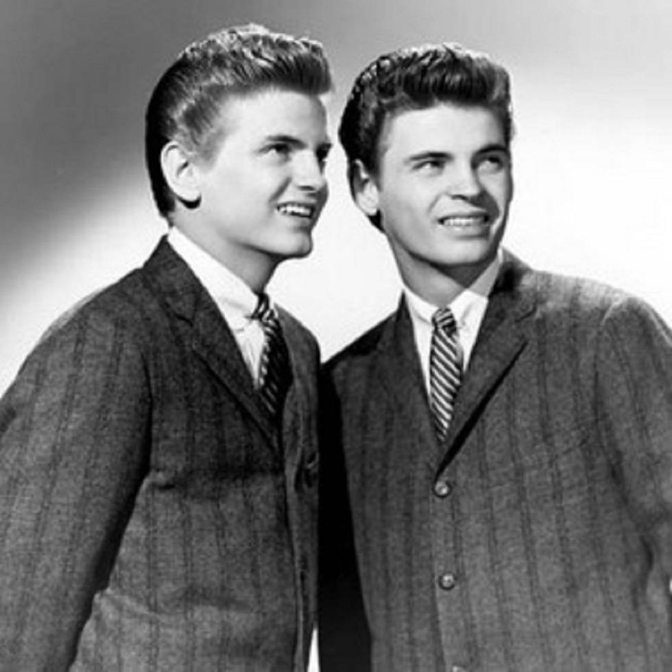American Rock Duo Everly Brothers Monochrome Portrait Wallpaper