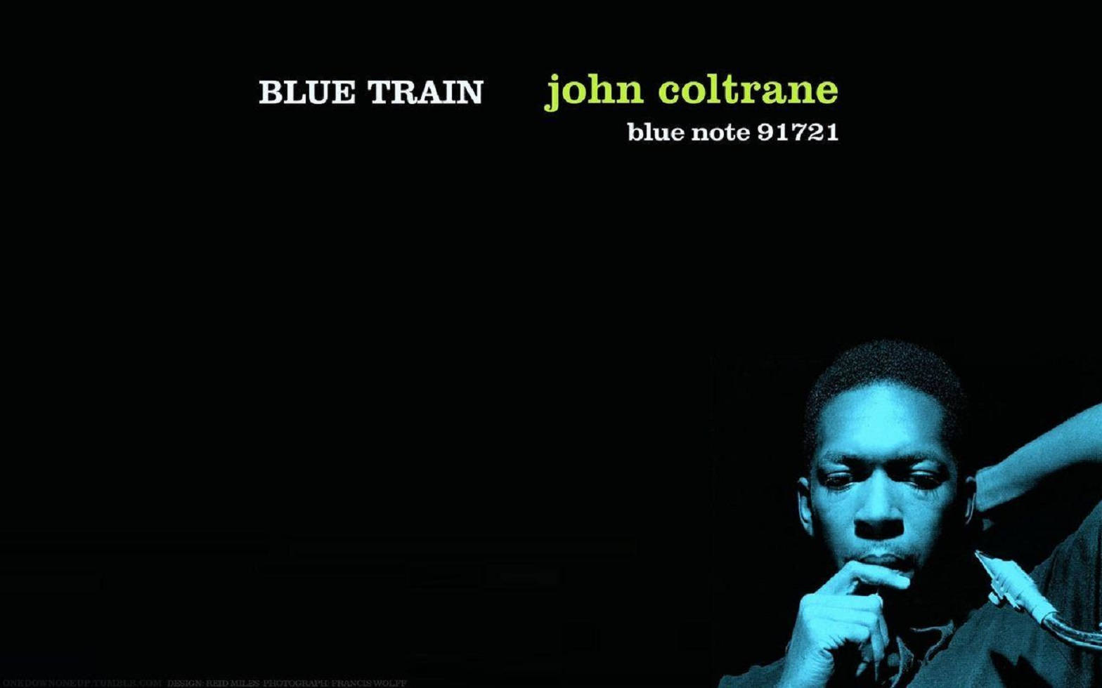American Saxophonist John Coltrane Blue Train Album Cover Wallpaper