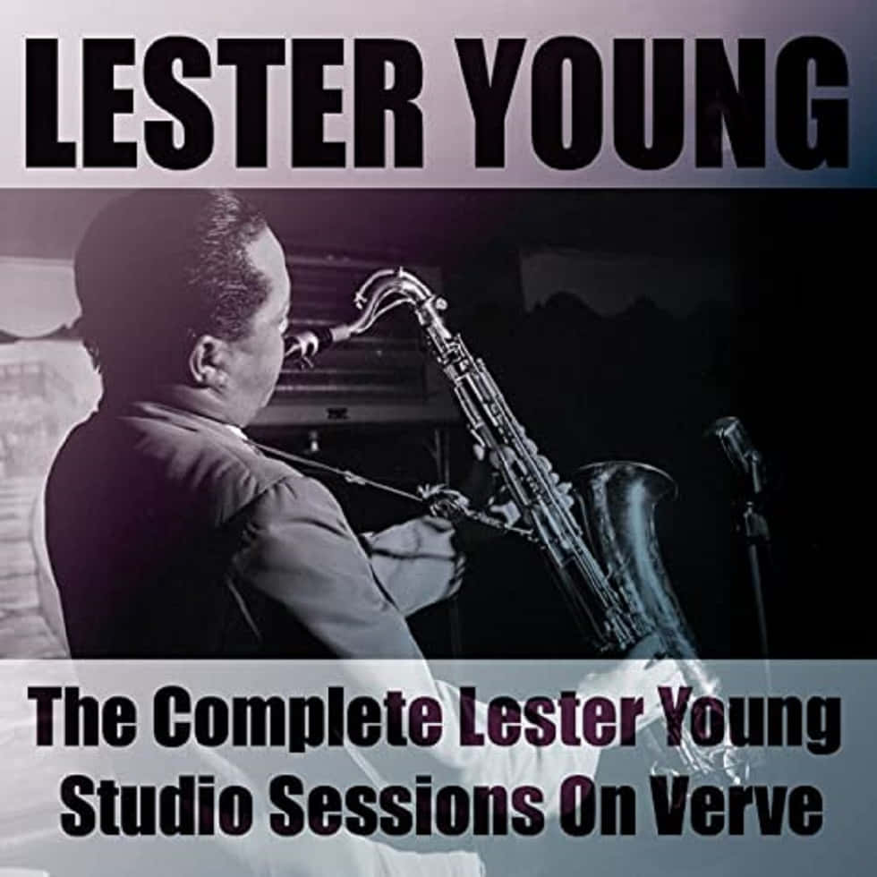 Amerikansk saxofonist Lester Young er klar i dette klassiske design. Wallpaper