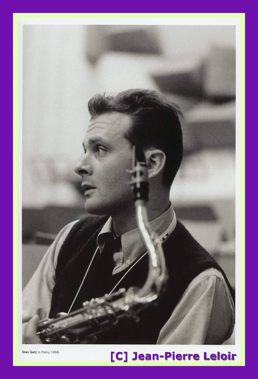 Retratode Stan Getz, Saxofonista Estadounidense De 1959. Fondo de pantalla