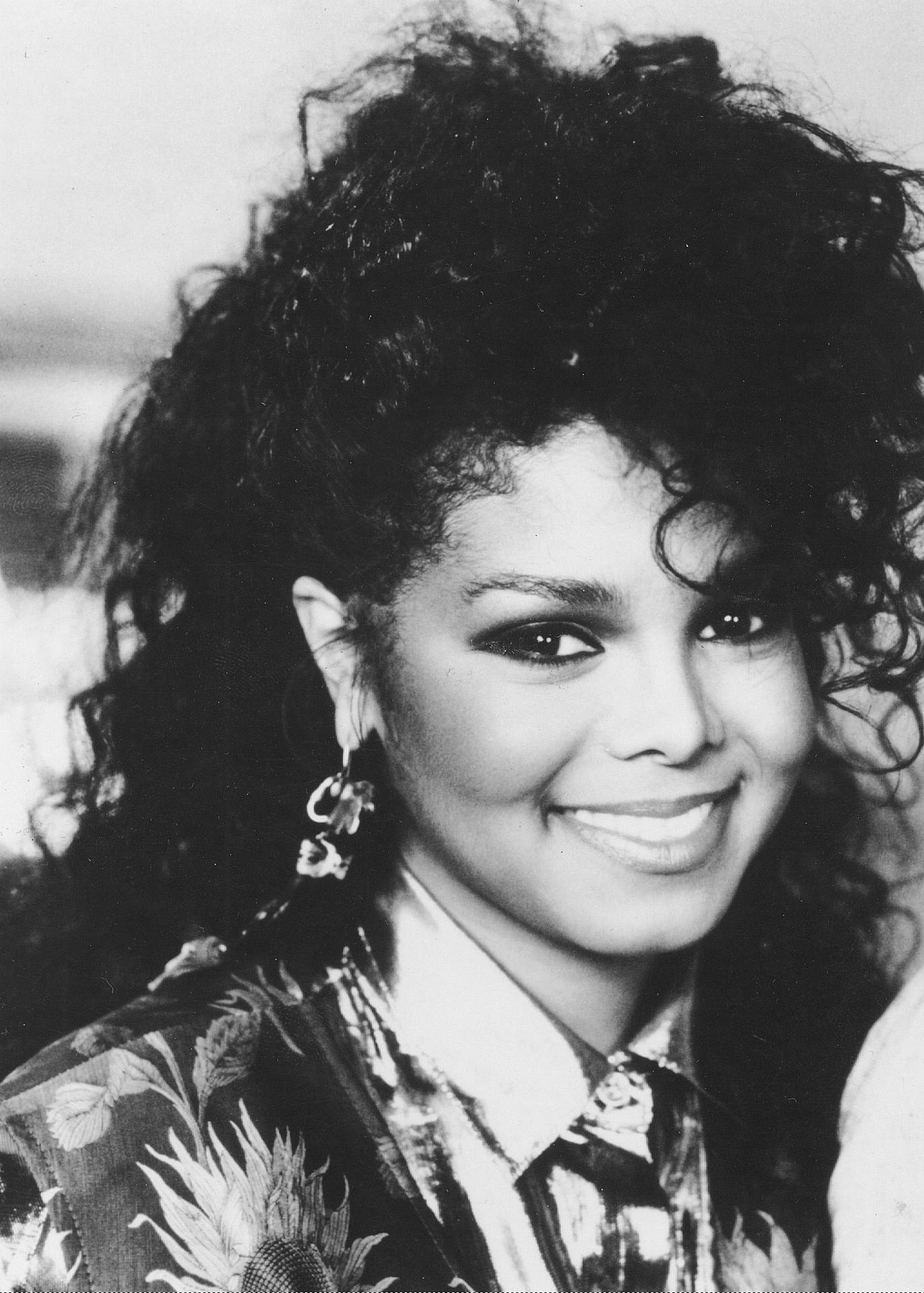 American Singer Janet Jackson Vintage Photo Background