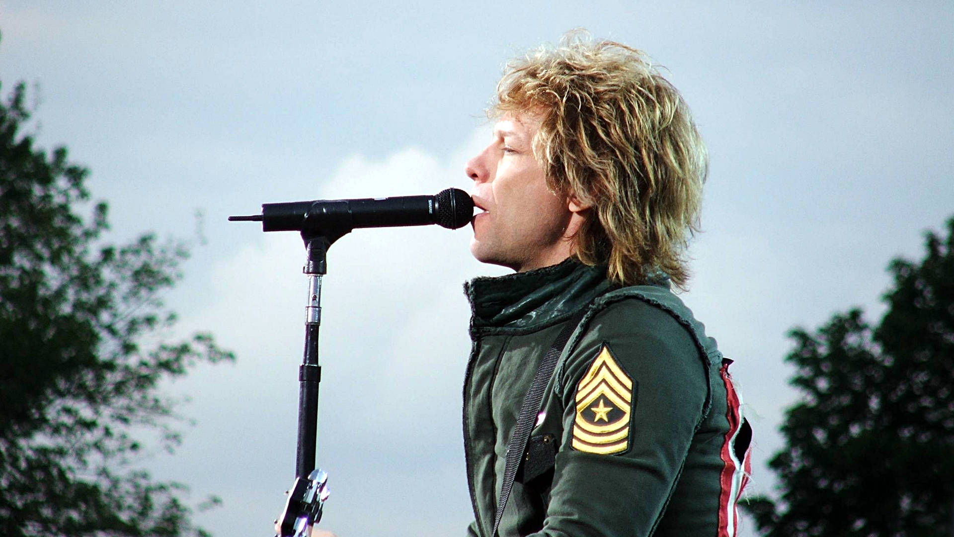 Amerikansk sanger Jon Bon Jovi 2006 Nijmegen Holland Tour Wallpaper Wallpaper
