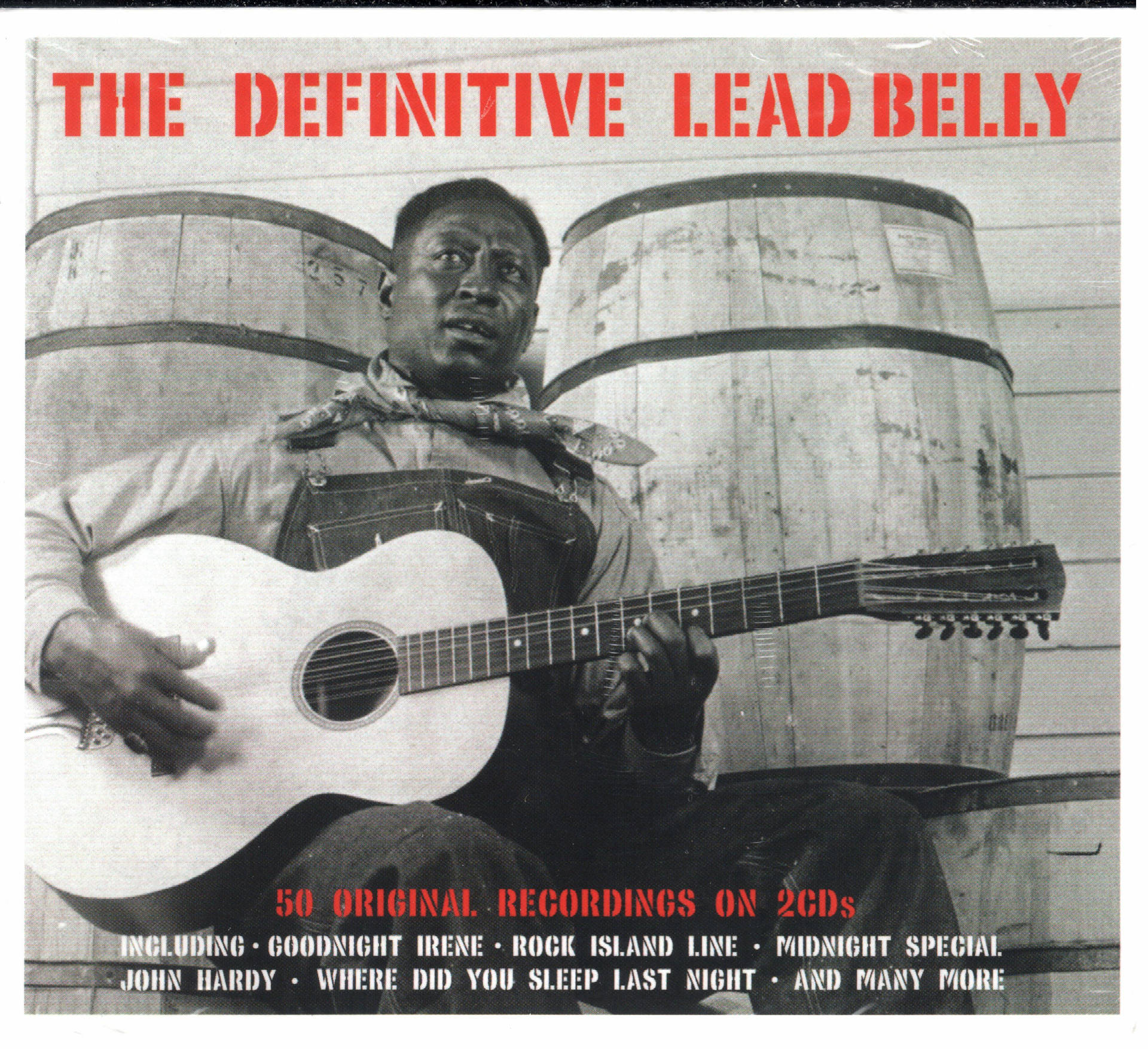 American Singer Musician Leadbelly The Definitive Album Cover Wallpaper