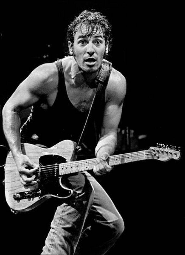 Cantantey Compositor Estadounidense Bruce Springsteen Fondo de pantalla