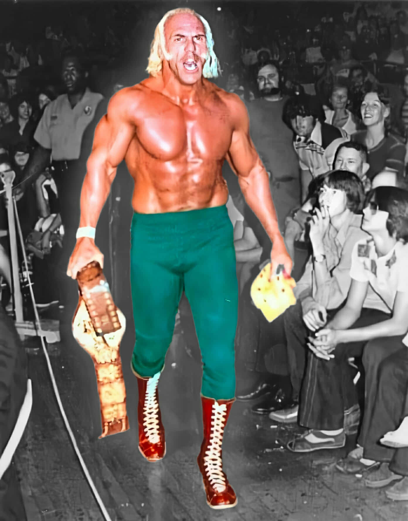 Amerikansk Superstar Wrestler Billy Graham Fuld Skud Wallpaper