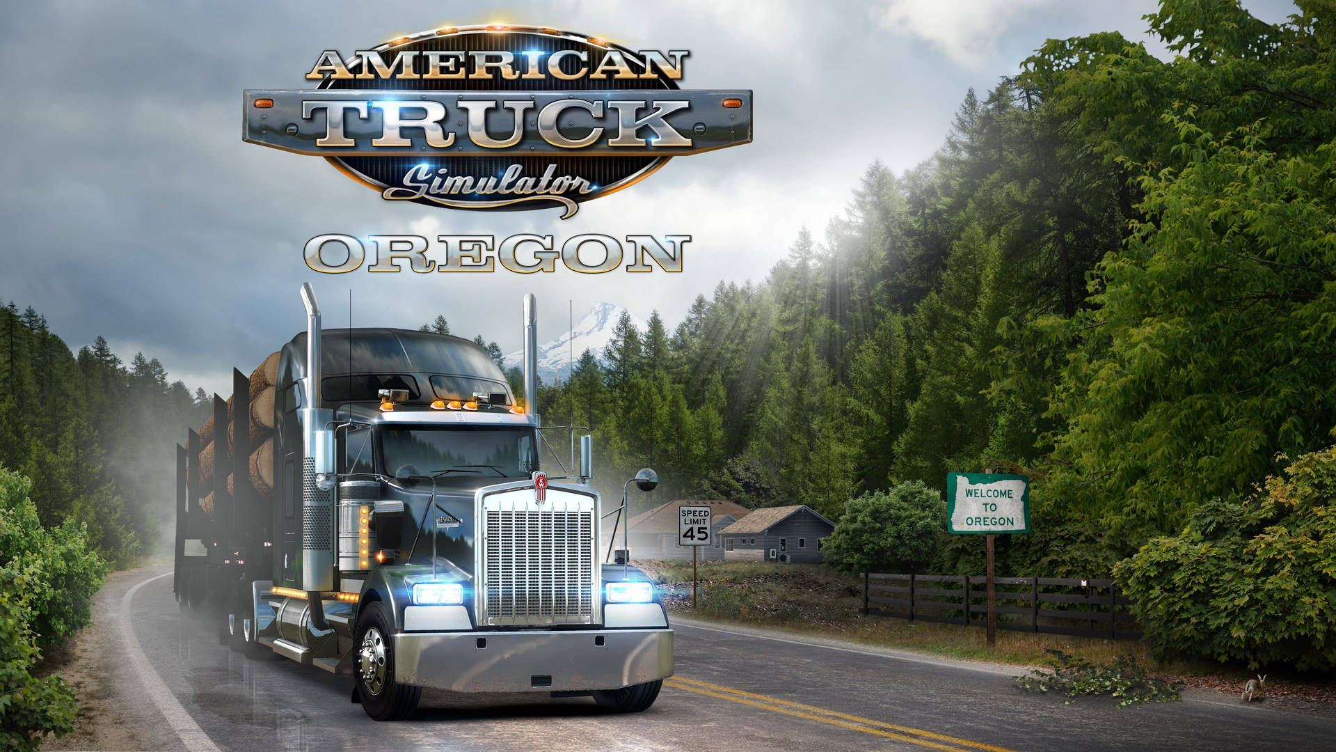 American Truck Simulator Black Kenworth Truck Wallpaper
