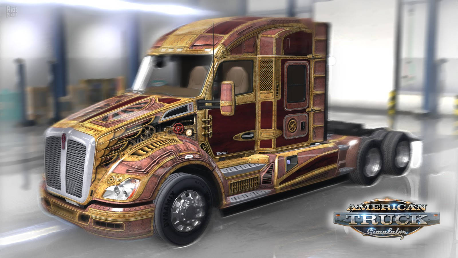 American Truck Simulator Custom-painted Truck