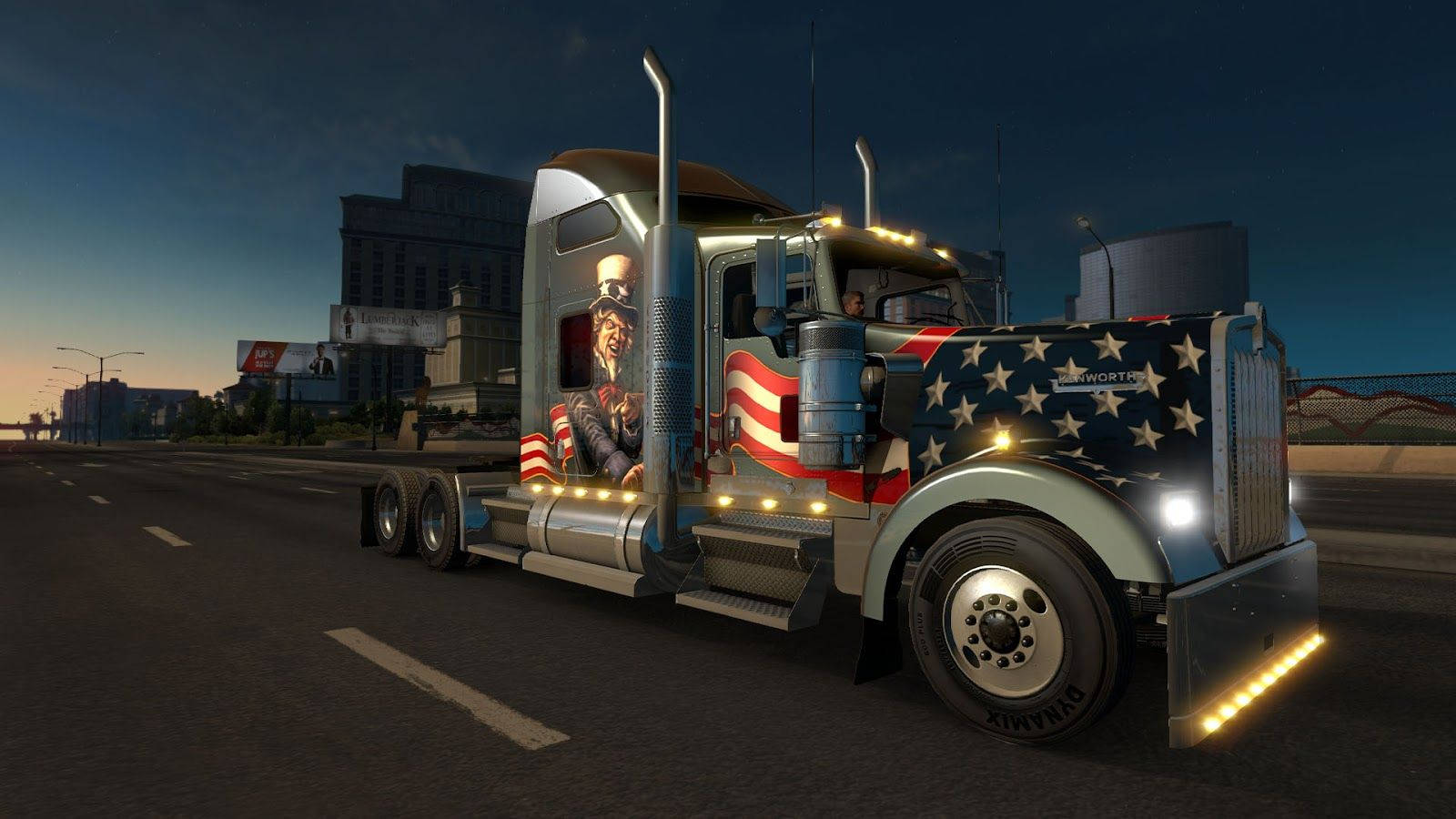 American Truck Simulator Flag Decal Design Wallpaper