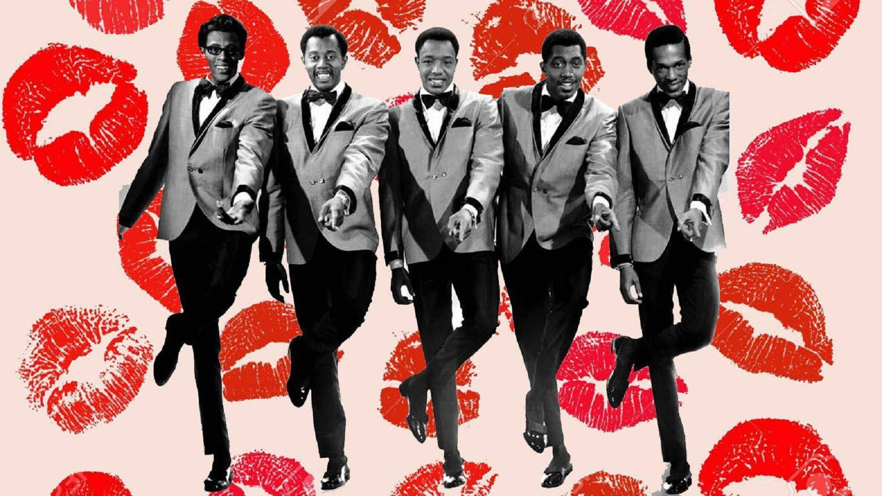 American Vocal Group The Temptations Kiss Marks Illustration Wallpaper