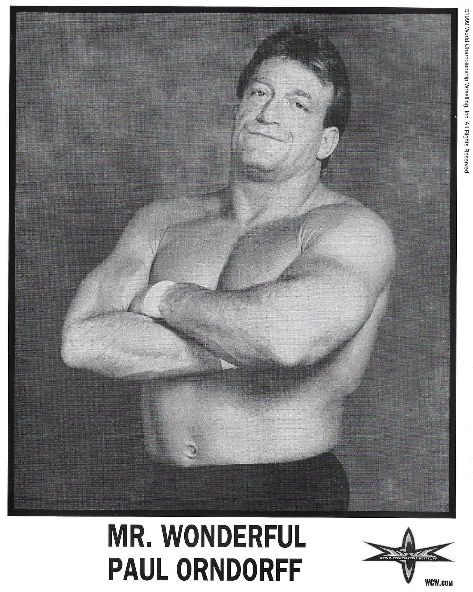 Amerikanskwcw-legenden Mr. Wonderful Paul Orndorff 1999 Fotografi. Wallpaper