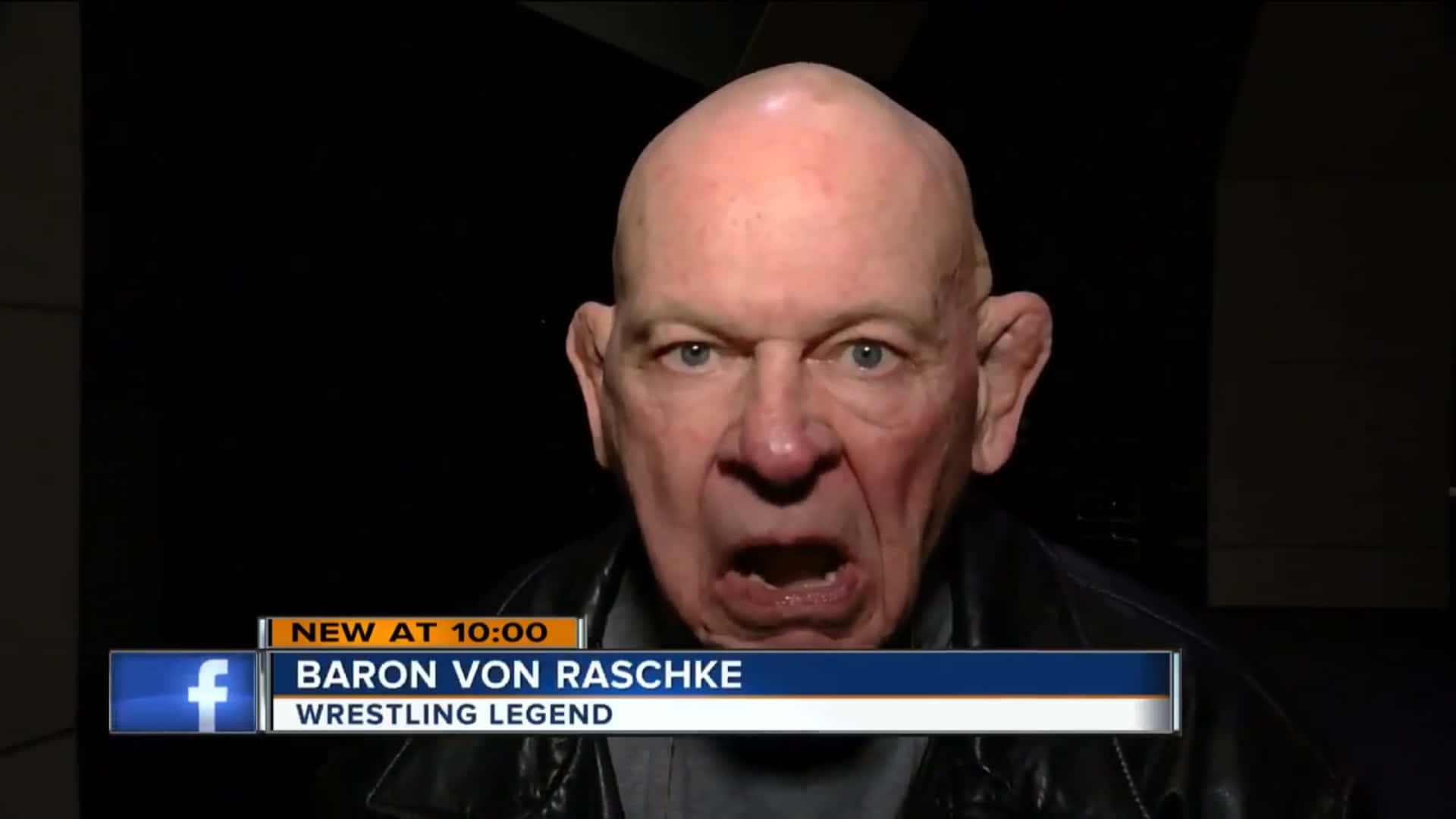 Amerikansk Wrestler Baron Von Raschke på TMJ4 News Desk. Wallpaper