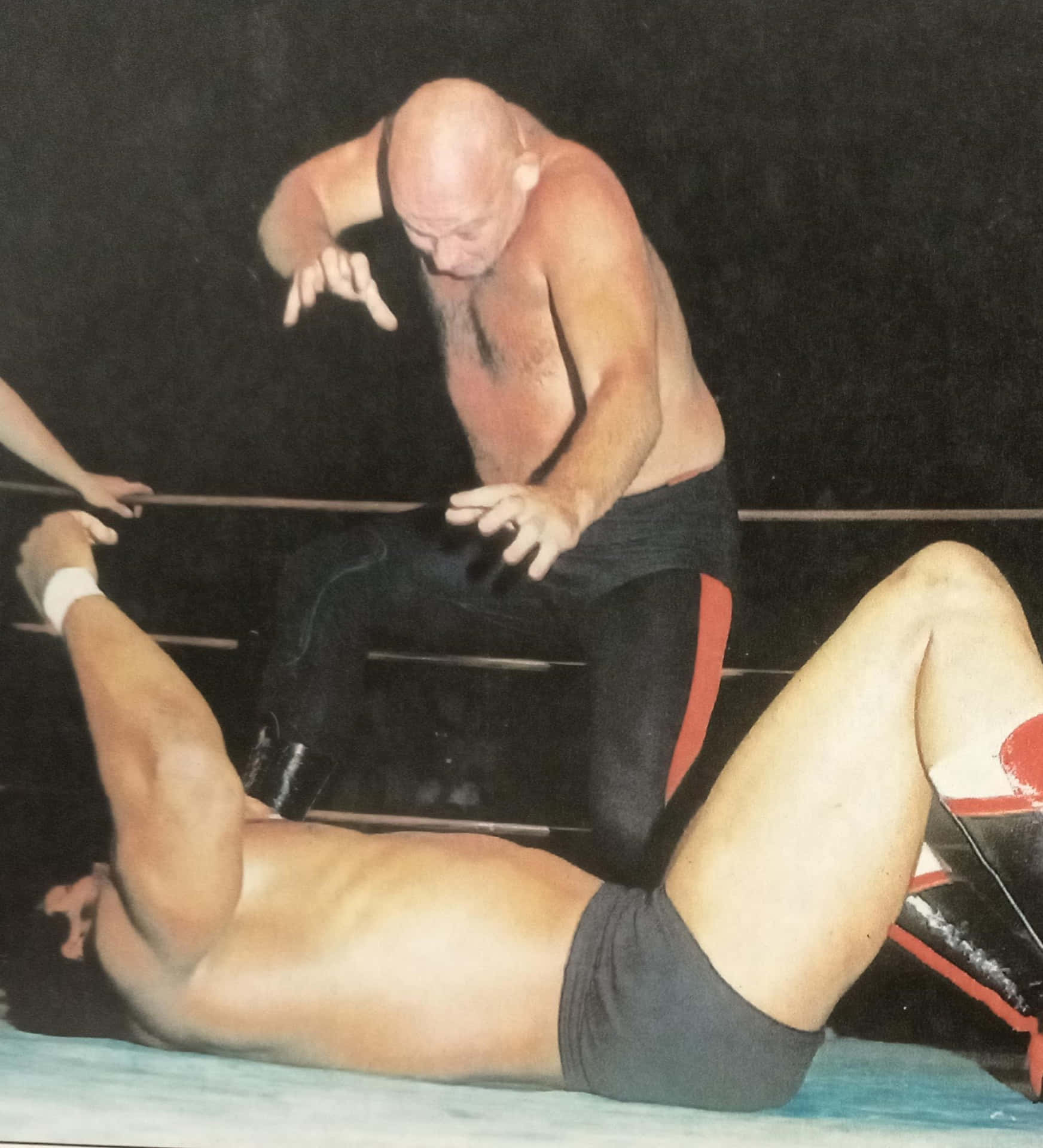 American Wrestler Baron Von Raschke In Action In The Ring Wallpaper