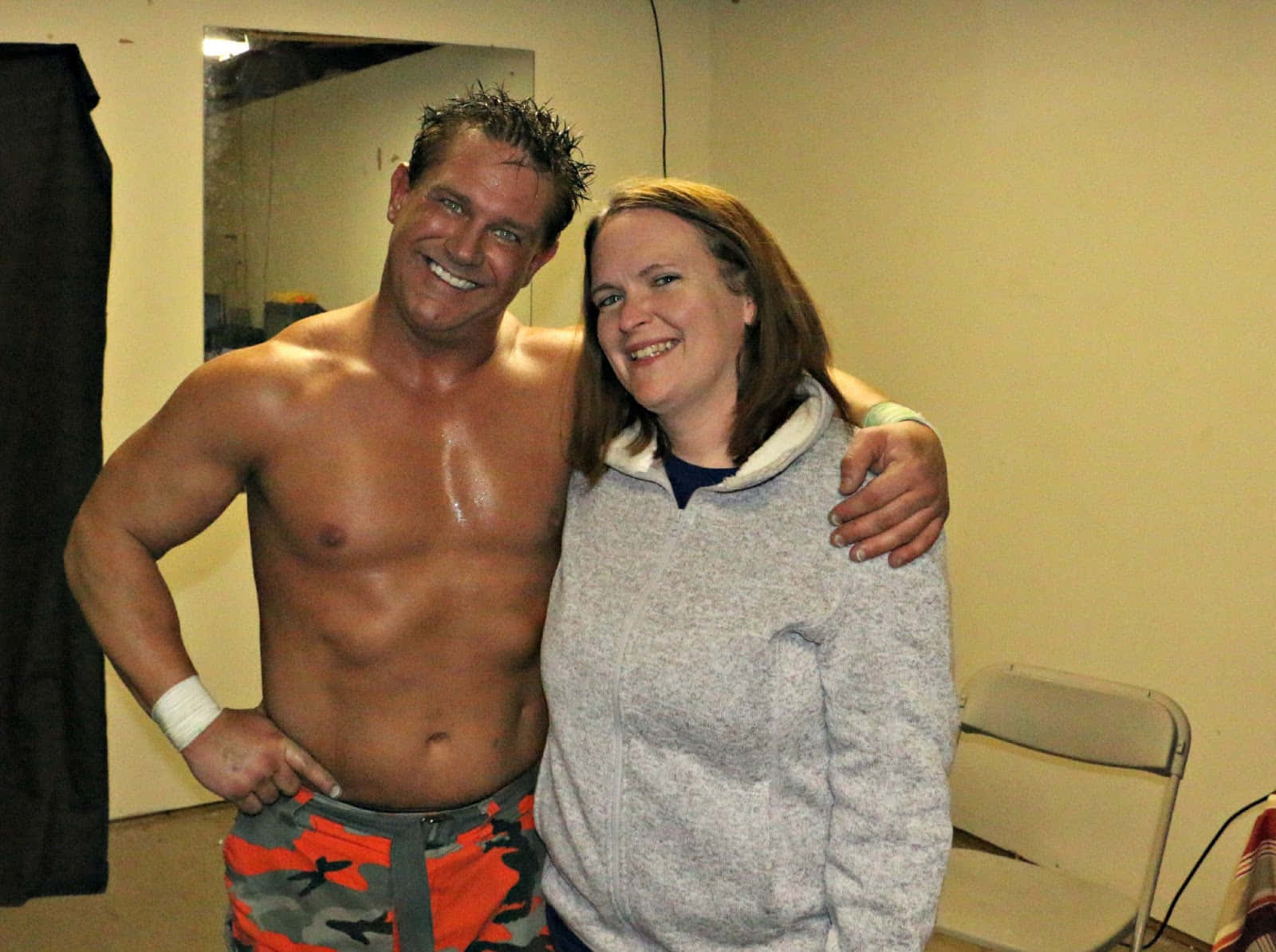 Amerikansk wrestler Brian Christopher og Kay Lawler tapet Wallpaper