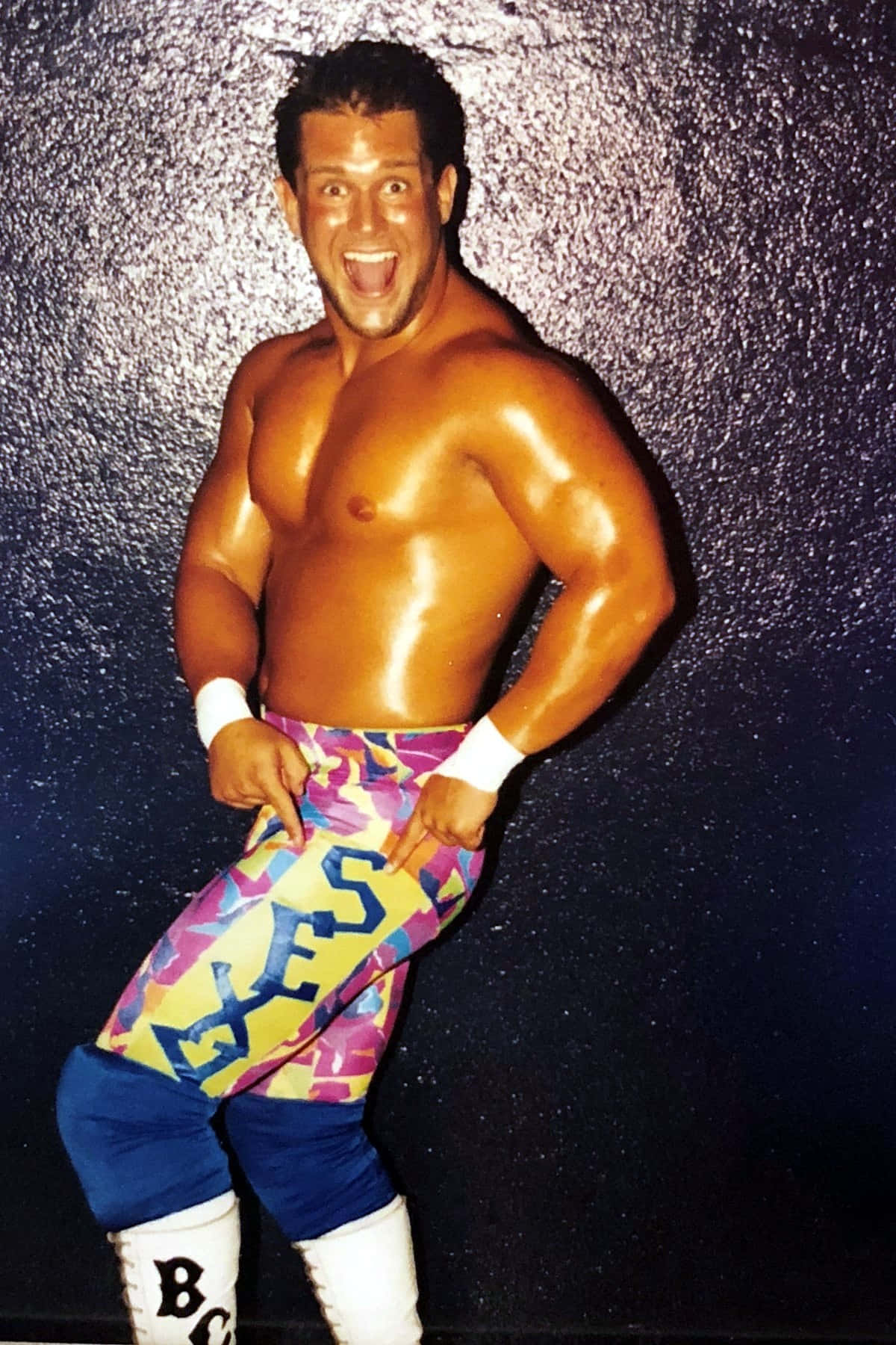 Amerikansk Wrestler Brian Christopher Smilende Fotografi Digital Tapet Wallpaper