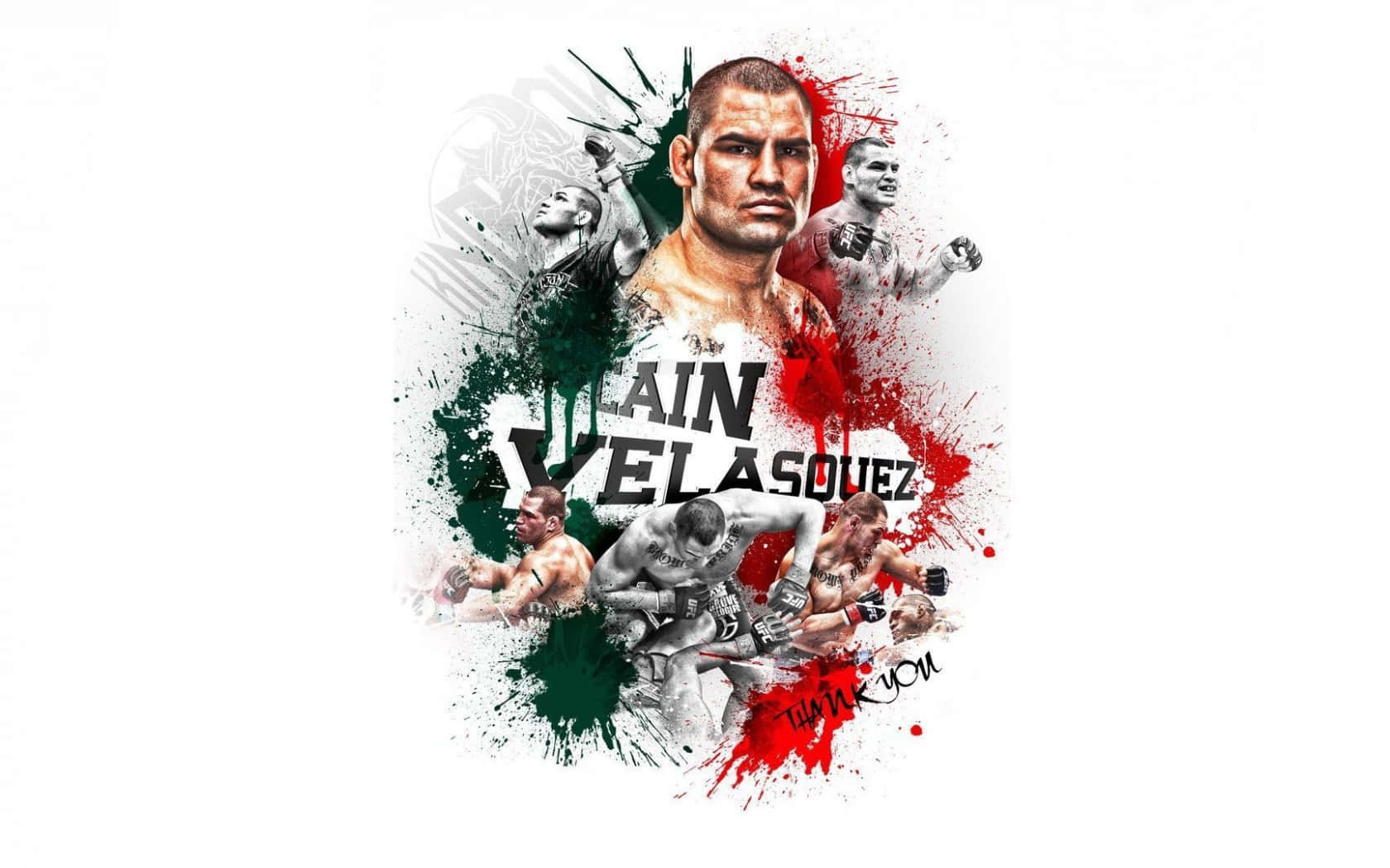 American Wrestler Cain Velasquez Digital Art Wallpaper
