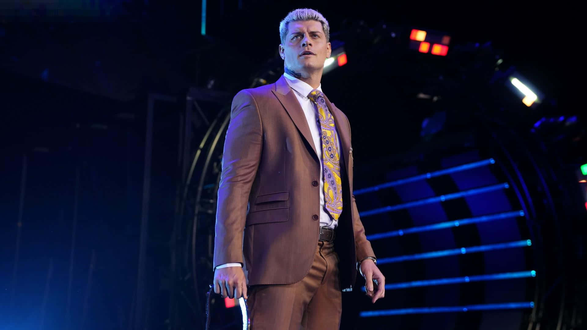 American Wrestler Cody Rhodes In Suit Wallpaper