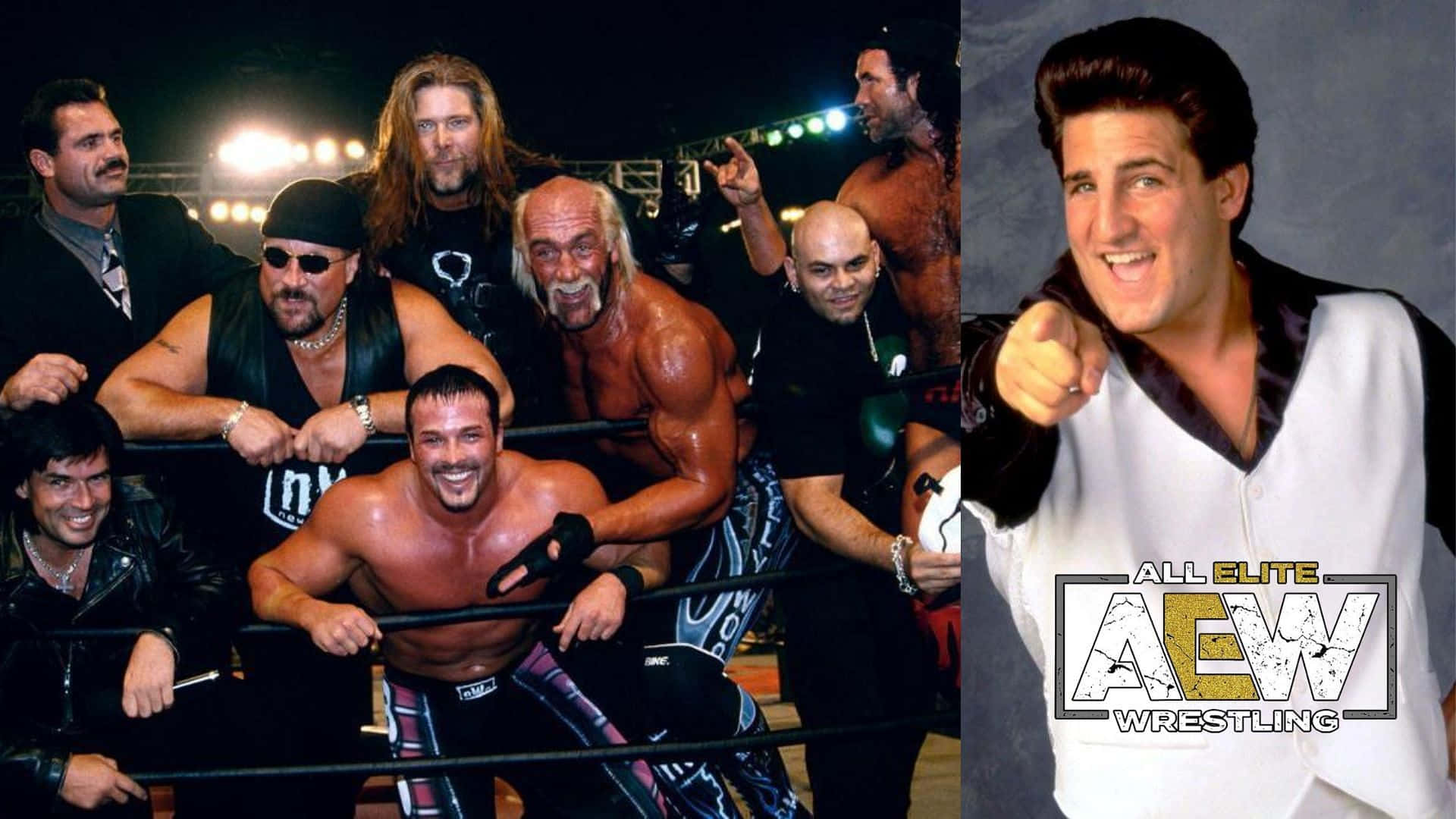 Disco Inferno Posing Next To The NWO Stable Wallpaper