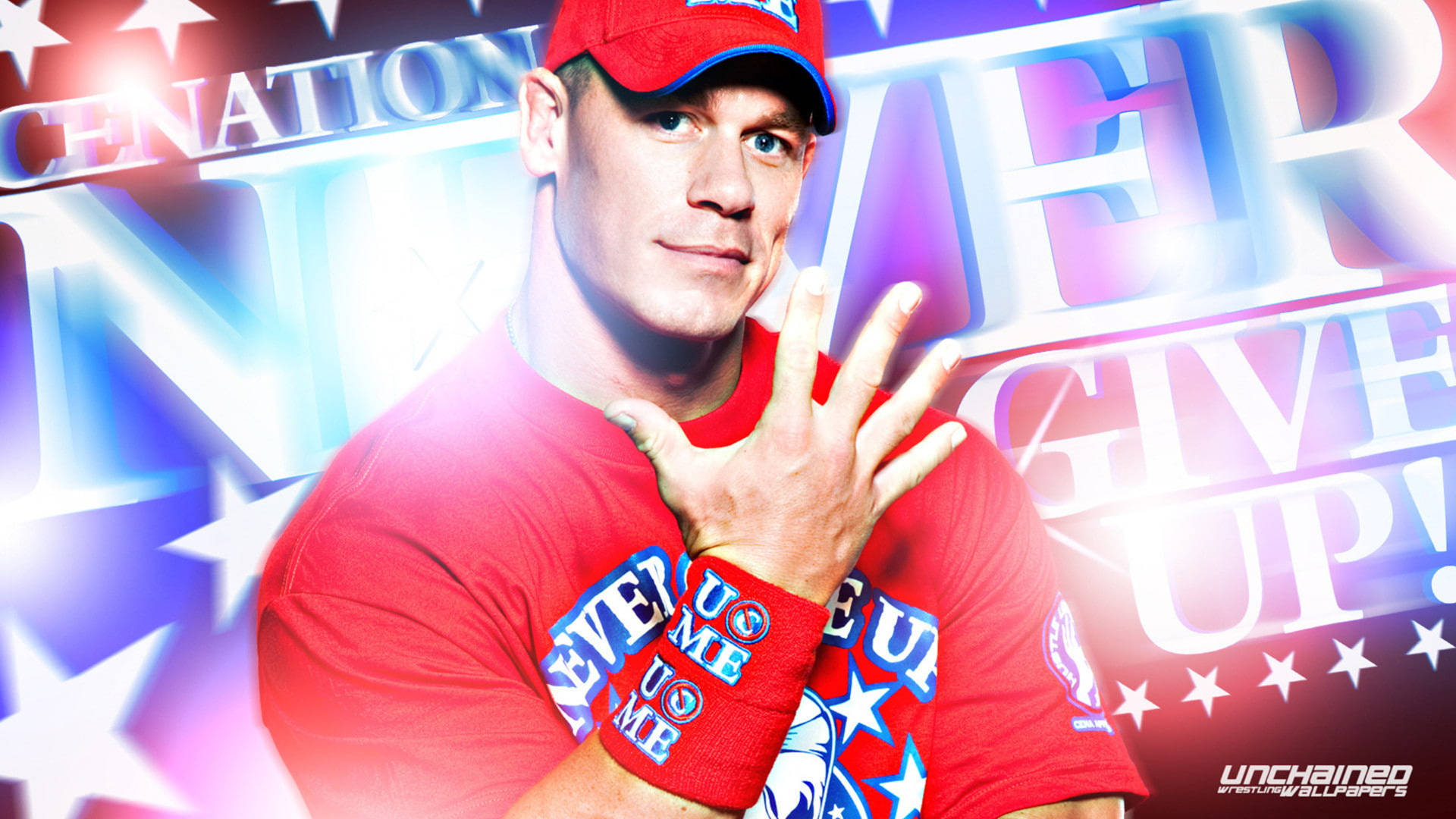 American Wrestler John Cena Digital Poster Wallpaper