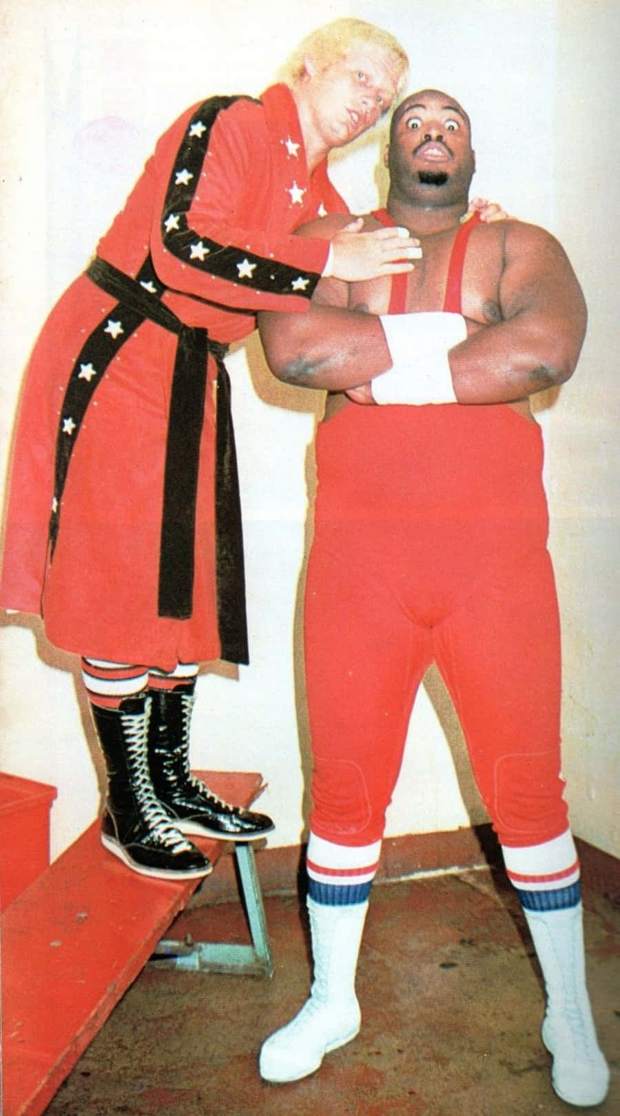 American Wrestler Leroy Brown With Eddie Mansfield Wallpaper