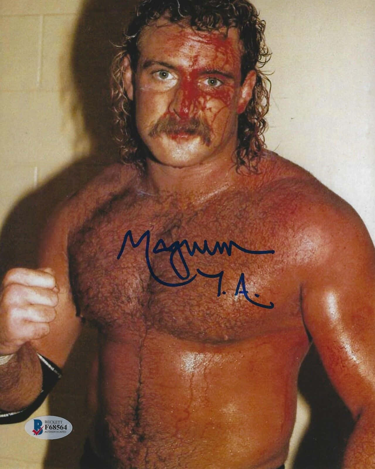 Iconic Portrait of Magnum TA, Legendary American Wrestler Wallpaper