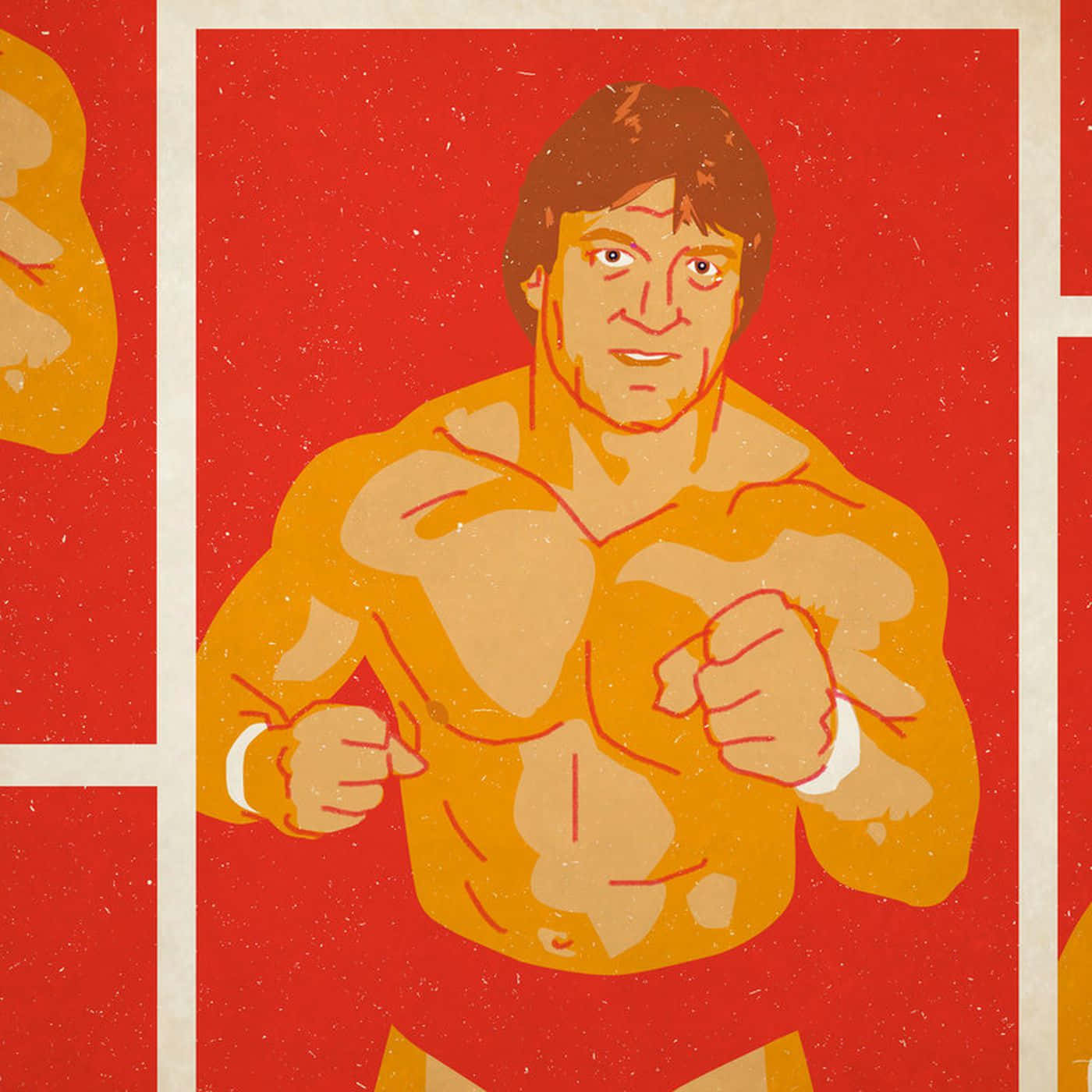 Amerikansk Wrestler Mr. Wonderful Paul Orndorff Digital Kunstværk Tapet Wallpaper