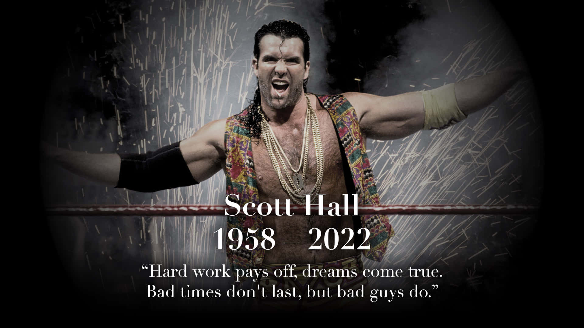 American Wrestler Scott Hall Quote Wallpaper