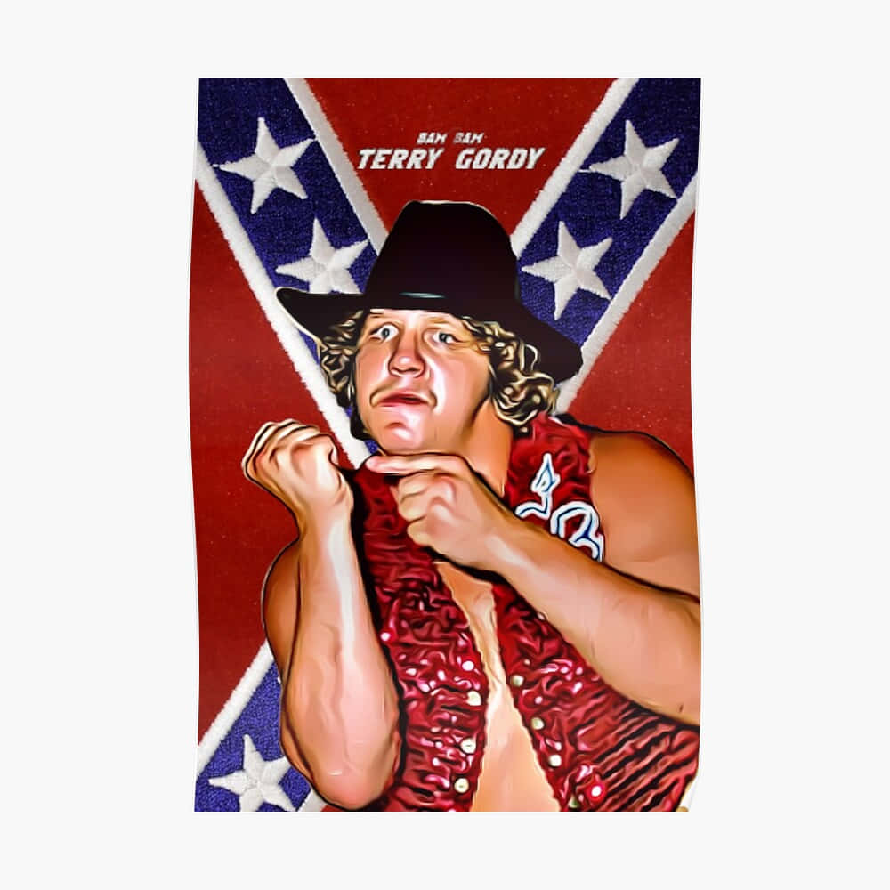 Amerikansk Wrestler Terry Gordy Grafisk Tapet Wallpaper