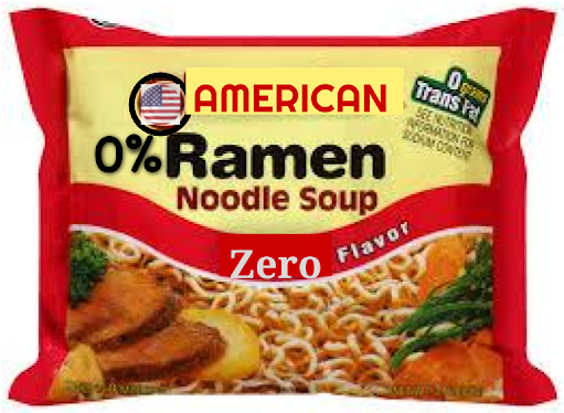 American Zero Flavor Ramen Package PNG