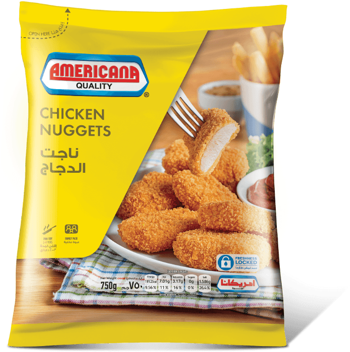 Americana Chicken Nuggets Package PNG