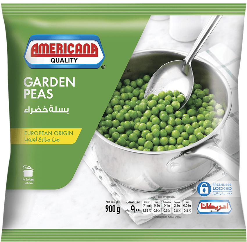 Americana Garden Peas Packaging PNG